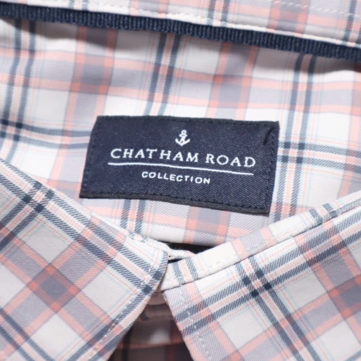 Pinko Chatham Road Performance High Stretch Polyester Plaid Long Sleeve Button Up Shirt Pink XL Men’s Slim Shirt Size US XL / EU 56 / 4 - 5 Thumbnail