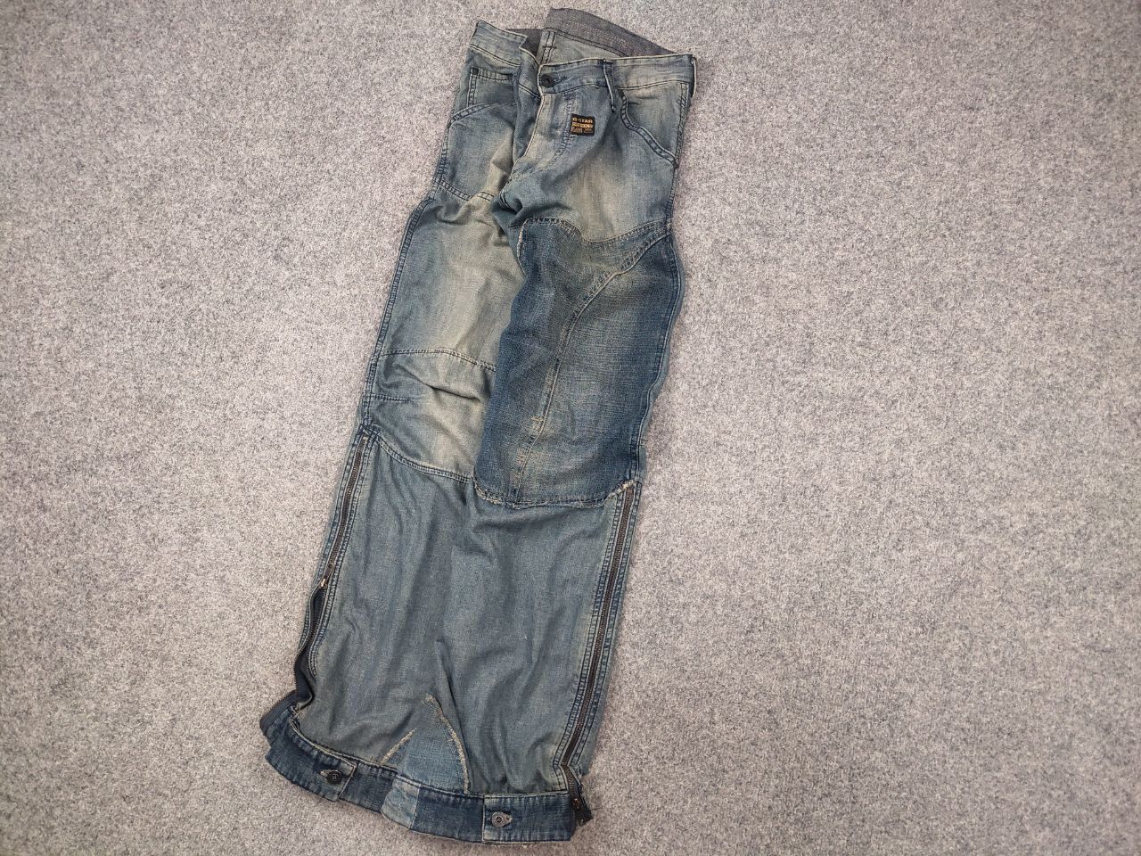 G-Star Rare Vintage G Star Raw Concept elwood Y2K Baggy Zip Jeans Size US 33 - 3 Thumbnail