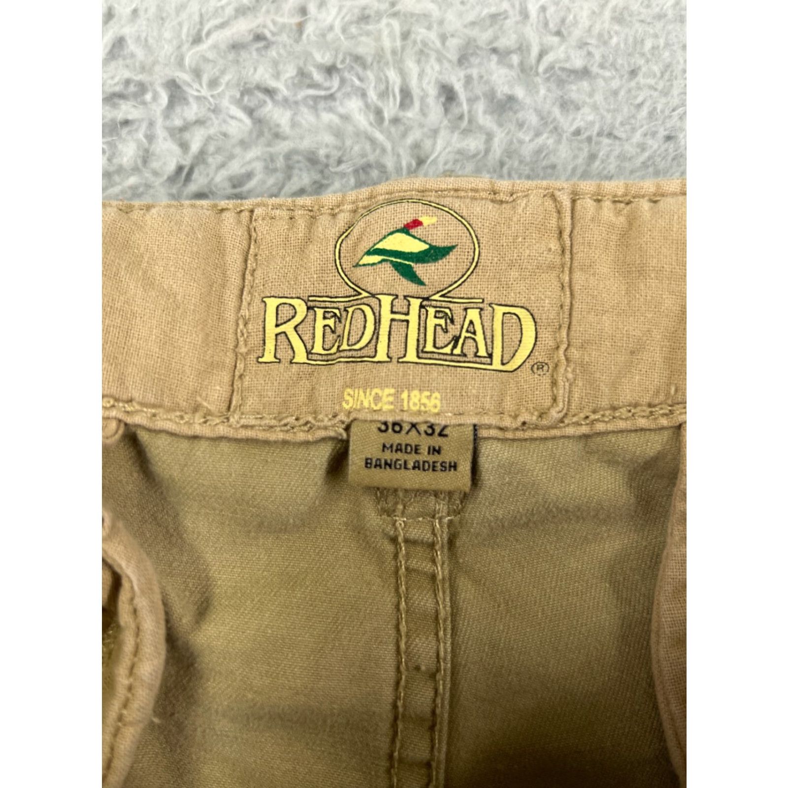 Vintage Redhead Mens Cargo Pants 36 Beige 100% Cotton Twill Pockets Pocket 5-Design Canvas Relaxed Straight Size US 36 / EU 52 - 3 Thumbnail