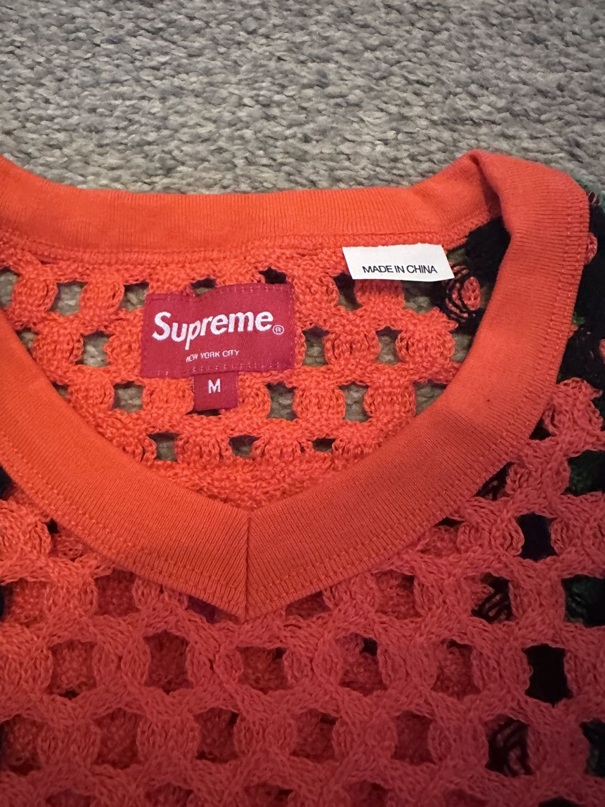Supreme Supreme crochet football jersey Medium green and orange Size US M / EU 48-50 / 2 - 3 Thumbnail