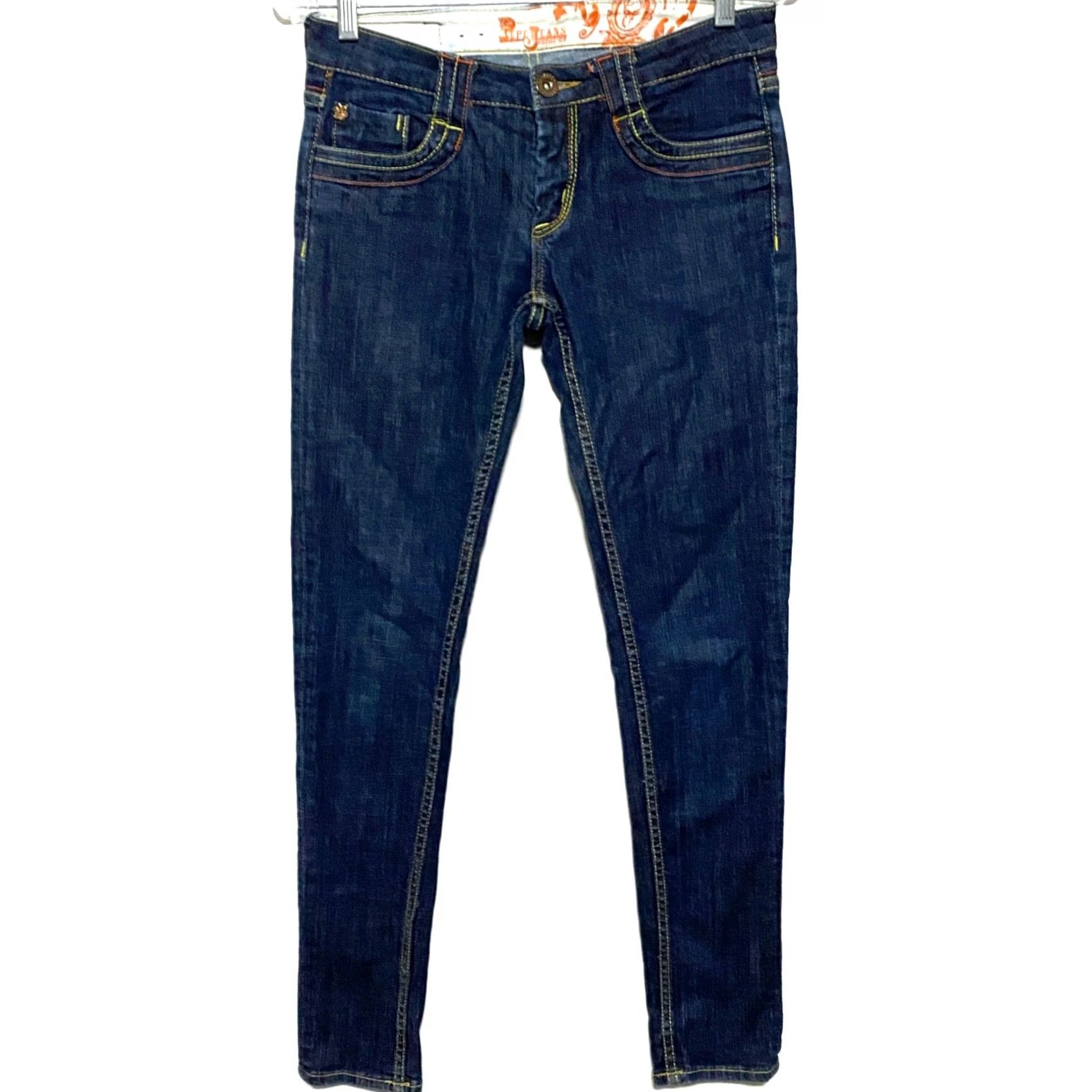 Pepe Jeans VINTAGE Pepe Jeans London 1973 Womens Jeans High-Embroidered Thick Stitch Pockets Y2K Blue 27 Pants Womens Size 27" / US 4 / IT 40 - 2 Thumbnail