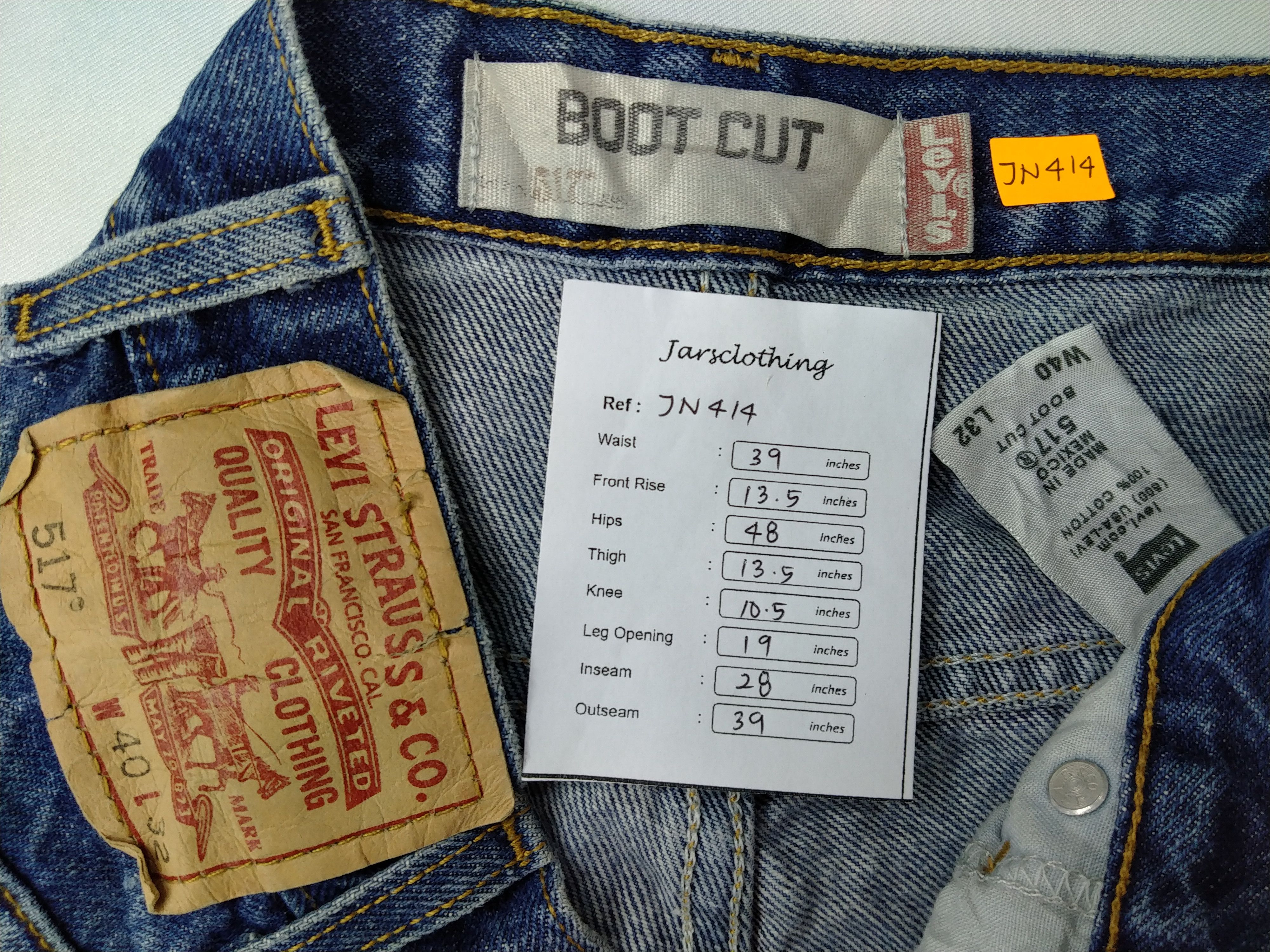 Levi's Blue Vintage Levi's 517 Flare Boot Cut Denim 39x28 -JN414 Size US 39 - 7 Thumbnail