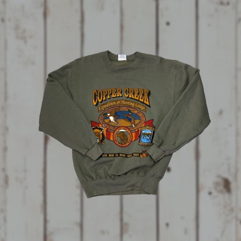 Vintage VINTAGE Copper Creek Coleman Outdoors Wilderness Sweatshirt M Green Mens Crew Neck Long Sleeve Pullover Outdoor 90s Size US M / EU 48-50 / 2 - 1 Thumbnail
