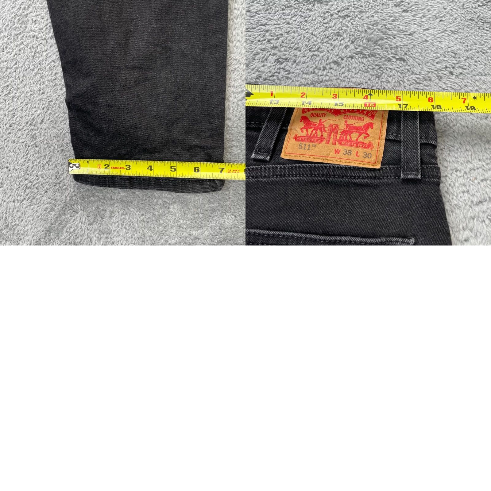 Levi's VINTAGE Levi's 511 Jeans Mens 38x30 Gray Straight Leg Slim Fit Denim Cotton Logo Stretch Size US 36 / EU 52 - 8 Thumbnail