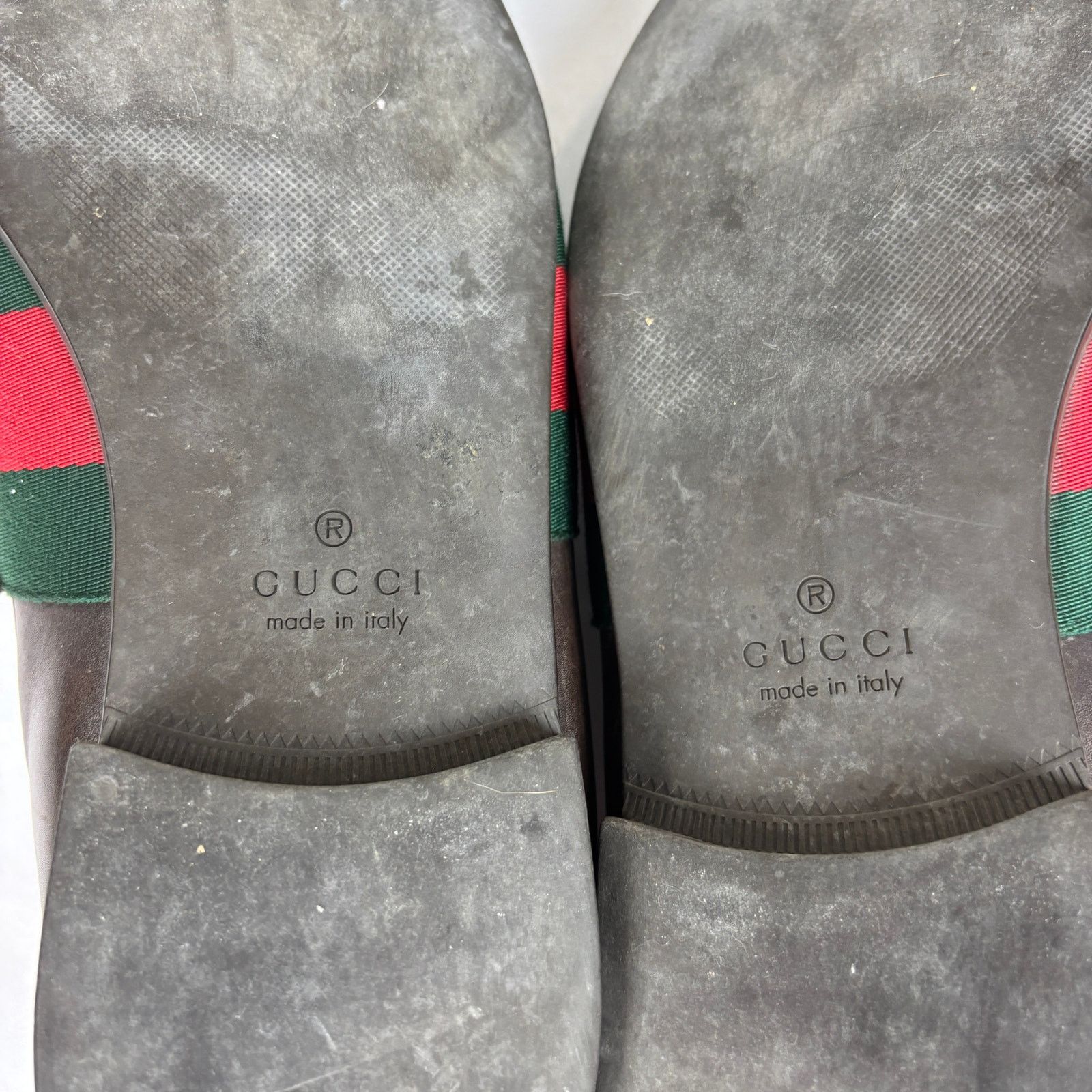 Gucci Gucci Brown Leather Web Slip On Loafers Men's 9 Size US 9 / EU 42 - 9 Thumbnail