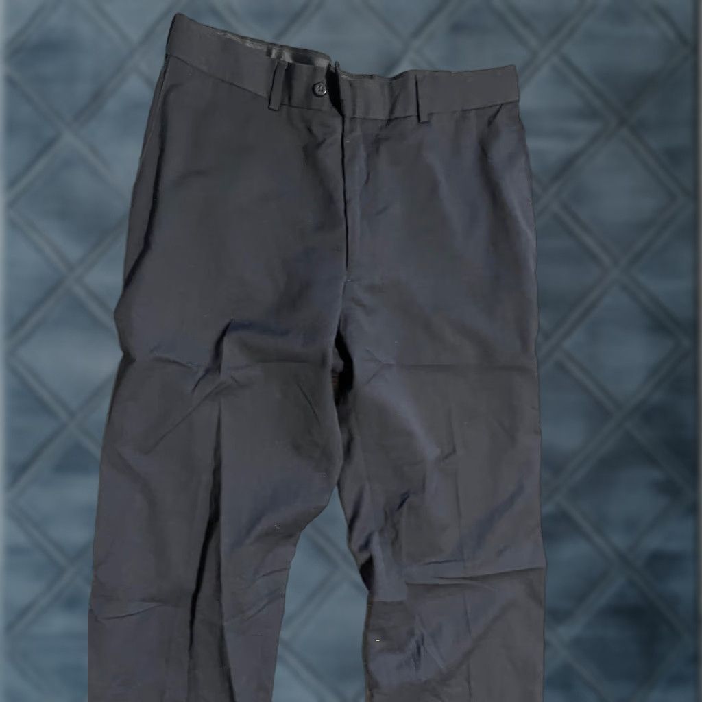 Stafford Stafford Dress Pants Flat Front Men's 36x32 Black Classic Fit Polyester Size US 36 / EU 52 - 1 Thumbnail