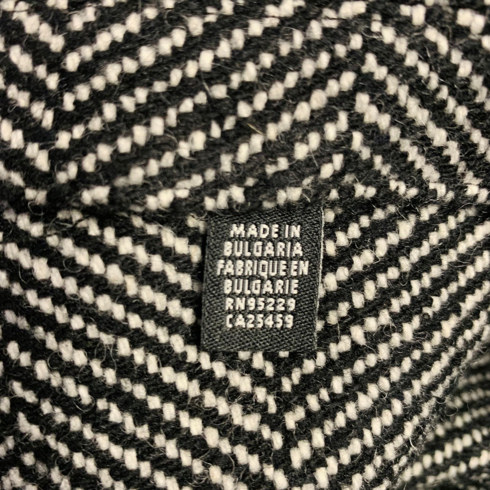 Ted Baker TED BAKER Size XXXL Black White Herringbone Wool Blend Coat Size US XXL / EU 58 / 5 - 5 Thumbnail