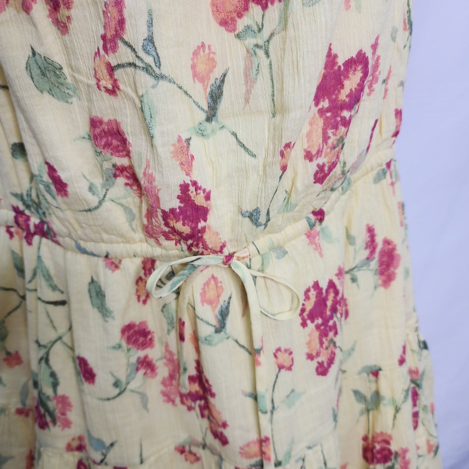Ralph Lauren Ralph Lauren Yellow Floral Fit & Flare Off Shoulder Dress Size XL / US 12-14 / IT 48-50 - 5 Thumbnail