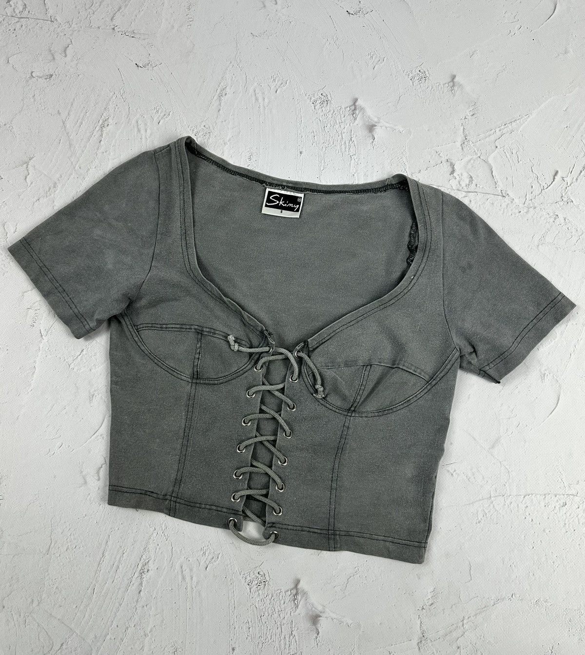 Japanese Brand × Vintage Vintage Short Sleeve Cropp Top Size S / US 4 / IT 40 - 1 Thumbnail