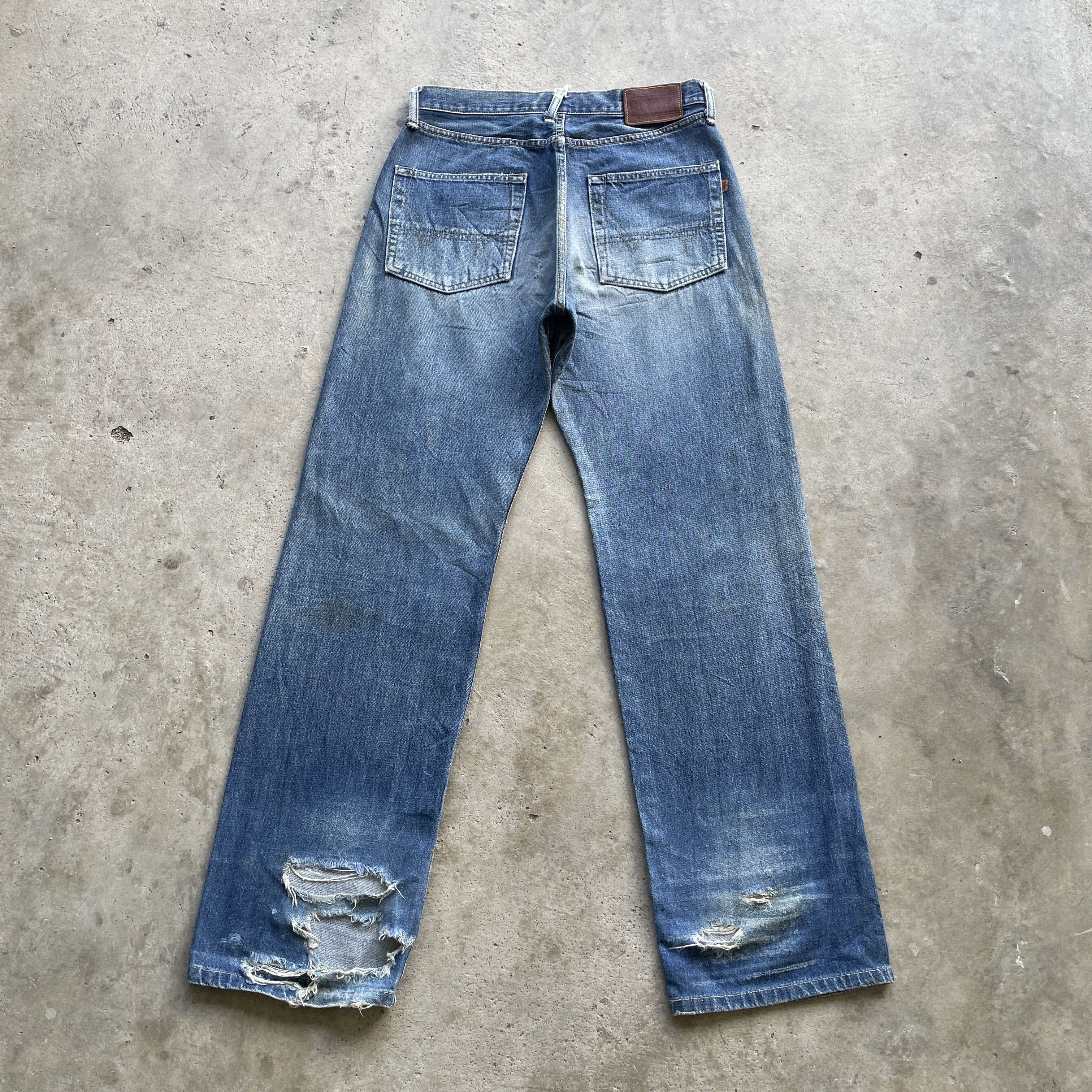 Edwin W31 Vintage Edwin 505 Distressed Jeans Faded Selvedge Pants Size US 31 - 15 Thumbnail