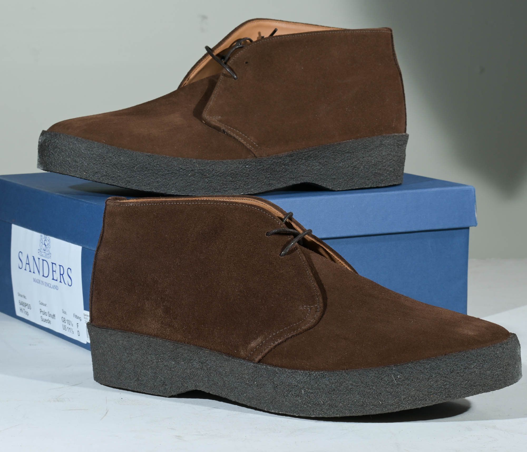 image of Sanders Polo Snuff Suede Hi Top Chukka Boot in Brown, Men's (Size 11.5)