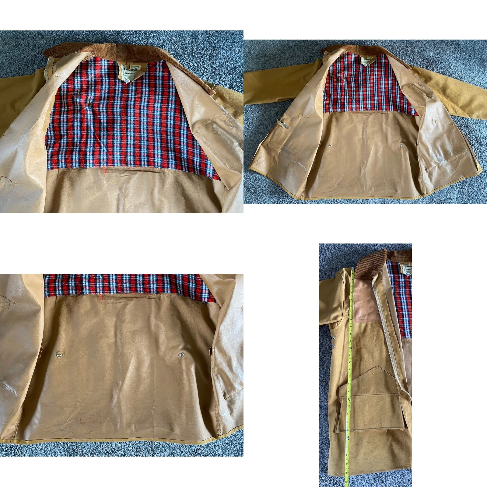 Vintage VTG Weatherite Sportswear Hunting Rain Jacket Made In Japan Mens M Brown Zip Jacket 80s 90s Classic Hipster Jacket Casual Travel Workwear Pockets Size US M / EU 48-50 / 2 - 9 Thumbnail