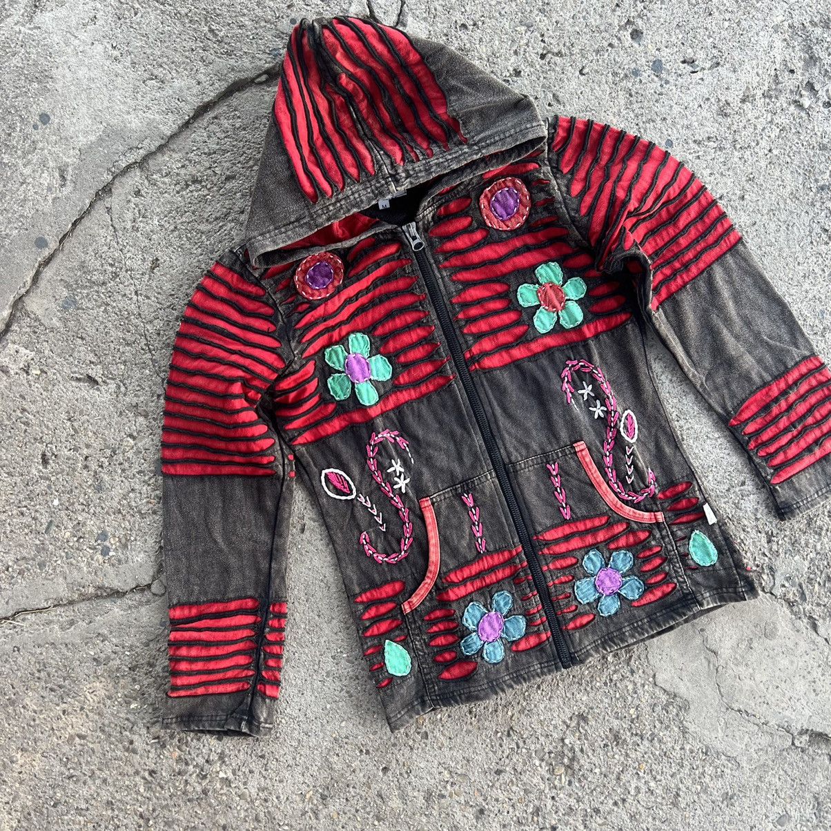 Japanese Brand × Vintage vintage patchwork jacket made in Nepal Size M / US 6-8 / IT 42-44 - 2 Thumbnail