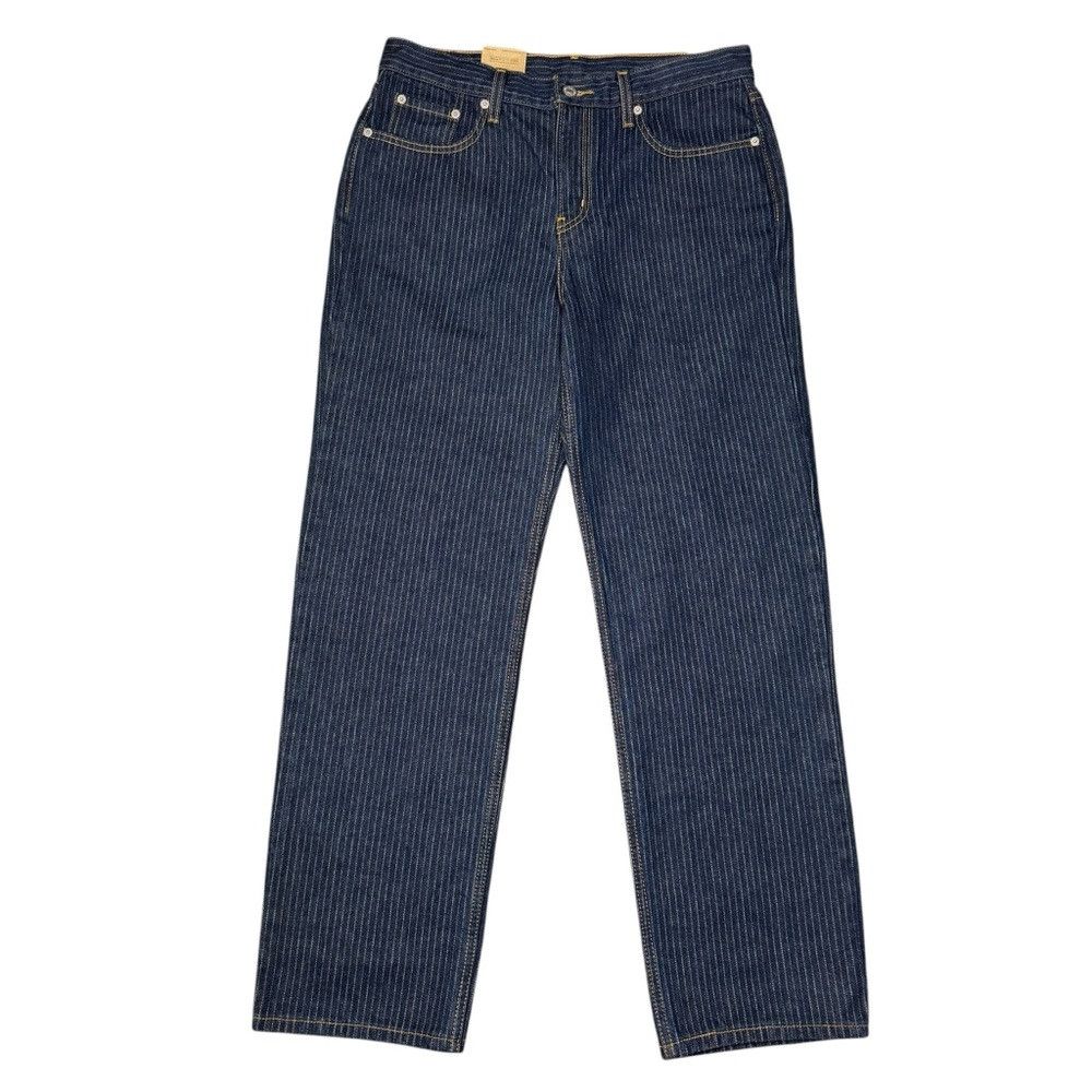 Levi's NWT New Levi's Low Pro Straight Leg Mid Rise Blue Striped J Size 29" - 1 Thumbnail