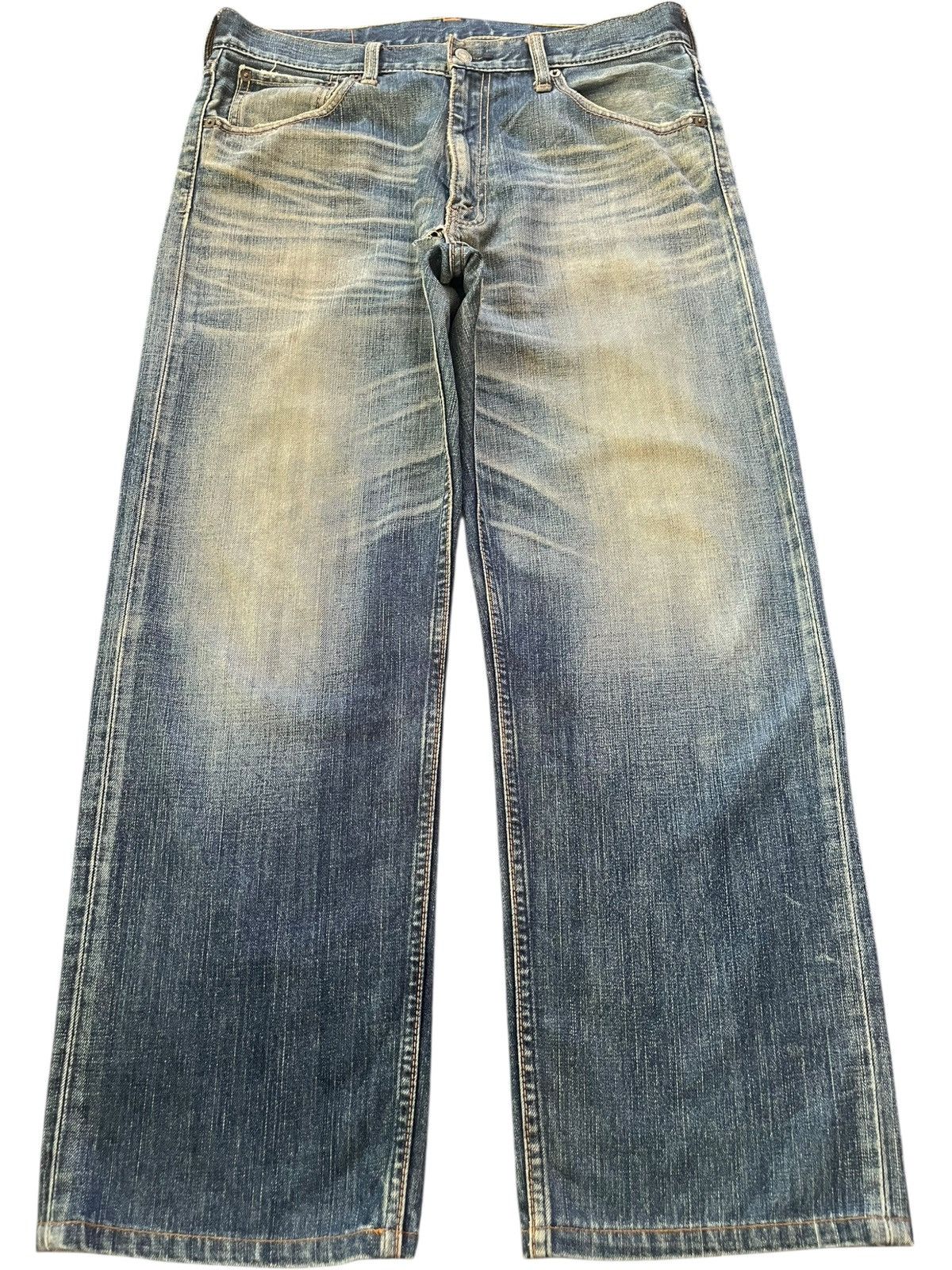 Levi's Vintage 90s Levis 703 Mud Wash Distress Baggy Jeans Size US 35 - 1 Thumbnail
