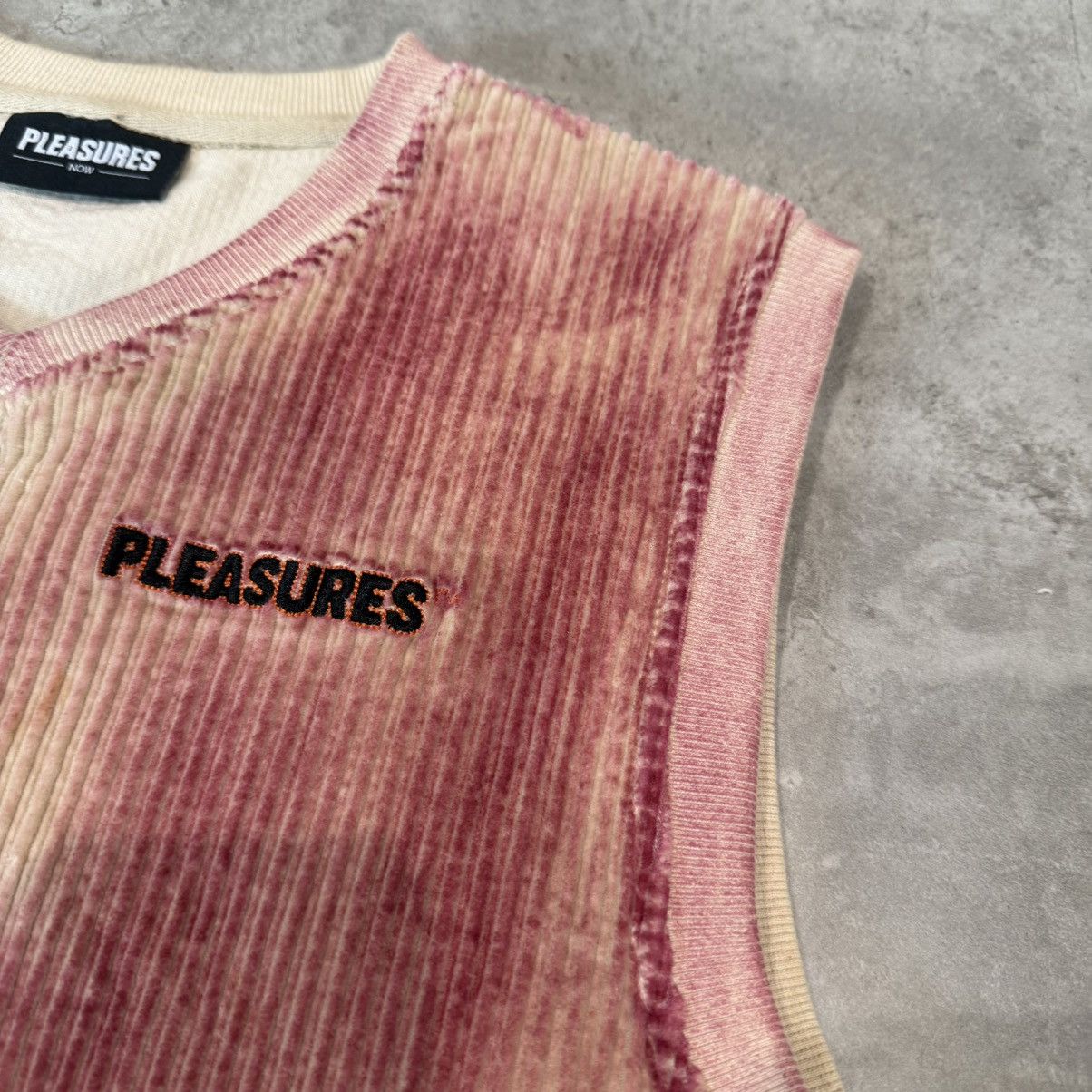 Pleasures PLEASURES Pink Overwashed Corduroy Vest Size US M / EU 48-50 / 2 - 5 Thumbnail