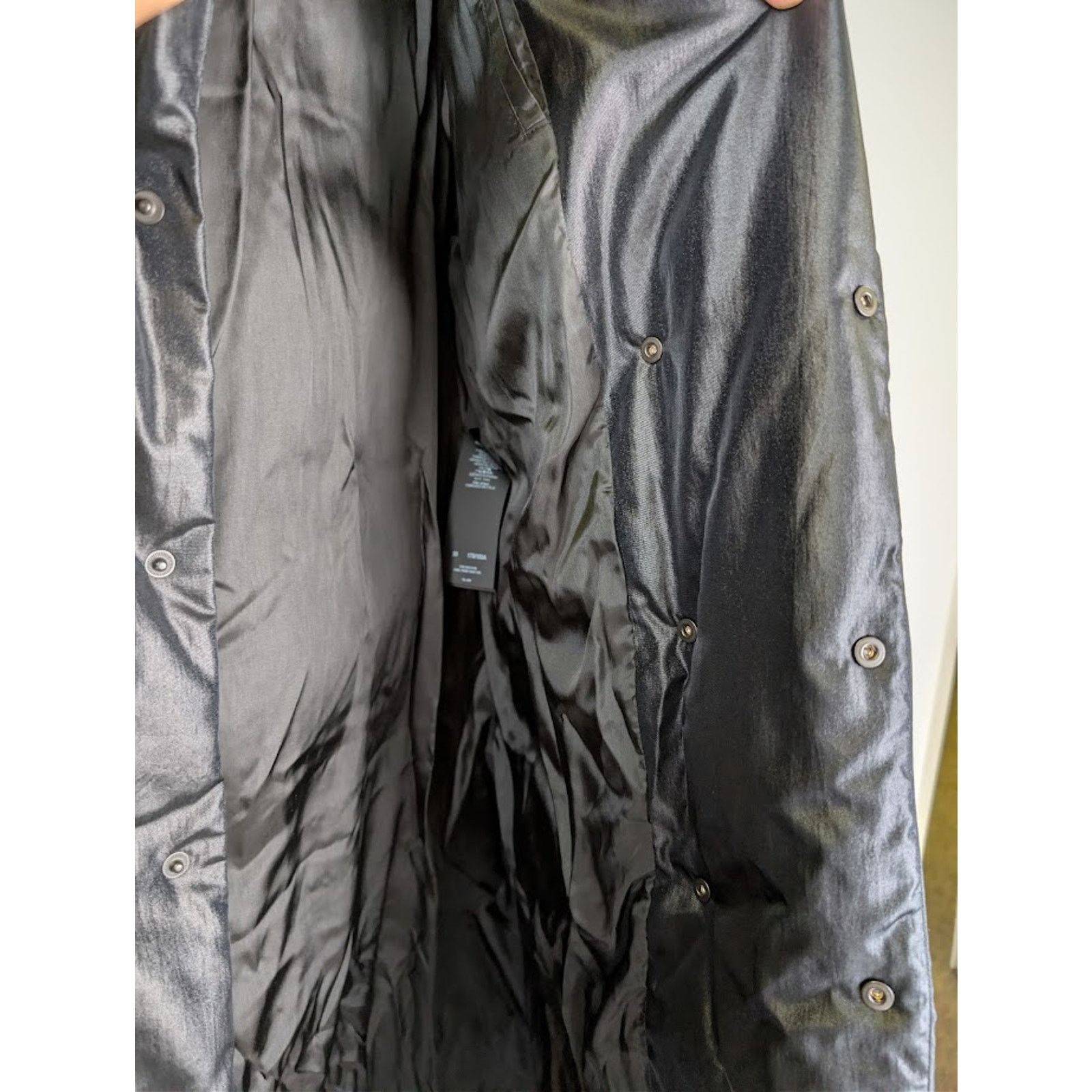 Saint Laurent Paris o1rshd1 Canvas Tech Maxi Coat in Black Size US L / EU 52-54 / 3 - 13 Thumbnail