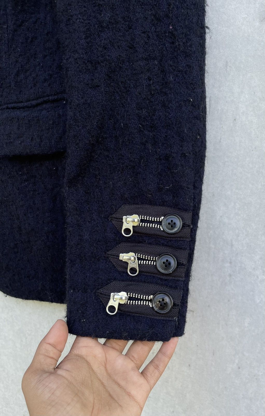 Junya Watanabe 🔥 TAKEO KIKUCHI ATELIER MULTI-ZIP PUNK MOHAIR SUIT/JACKET Size US M / EU 48-50 / 2 - 6 Thumbnail