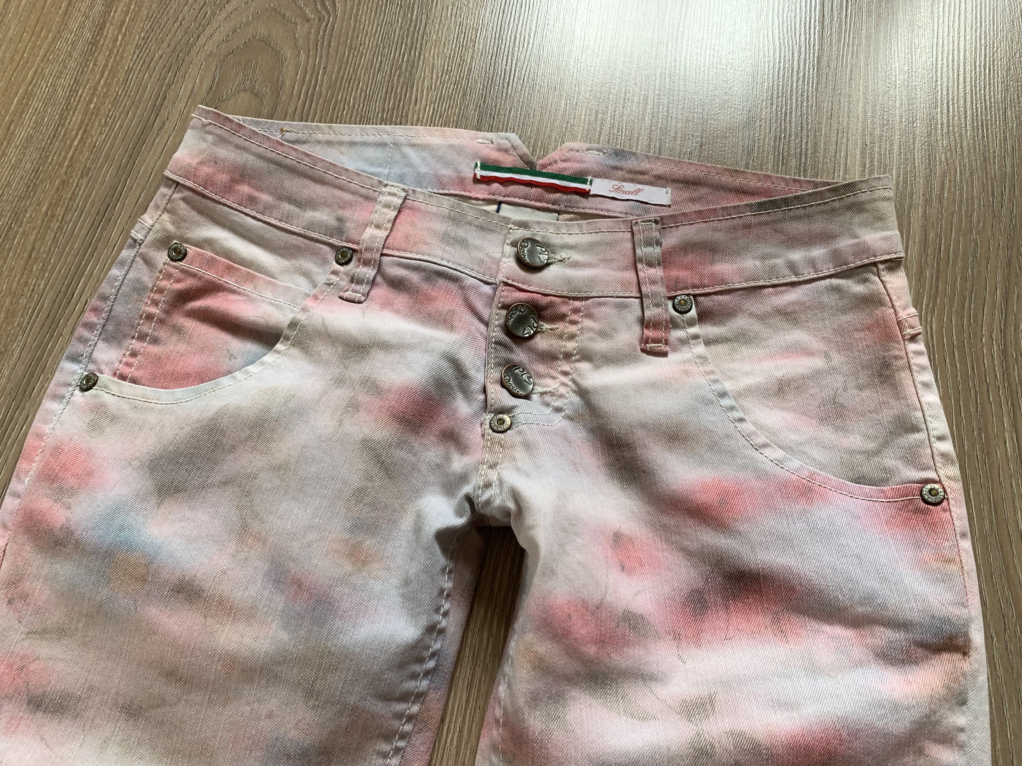 Designer × Vintage Please Women's Printed Tie Dye Skinny Jeans Size 27" / US 4 / IT 40 - 4 Thumbnail