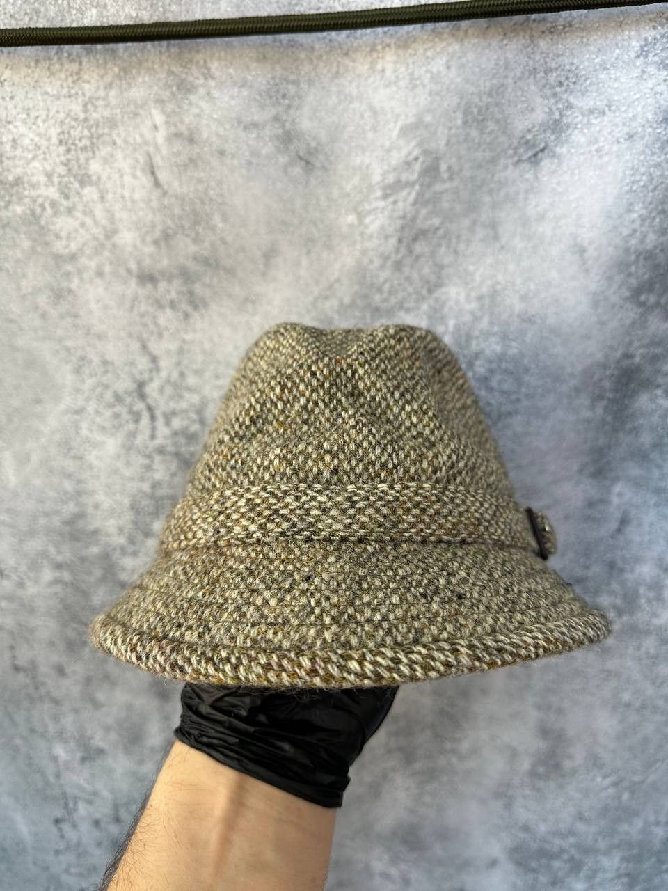 Harris Tweed Dunn & Co Harris Tweed Wool Hat Vintage Fedora Size 6 3/4 Size 34 - 4 Thumbnail
