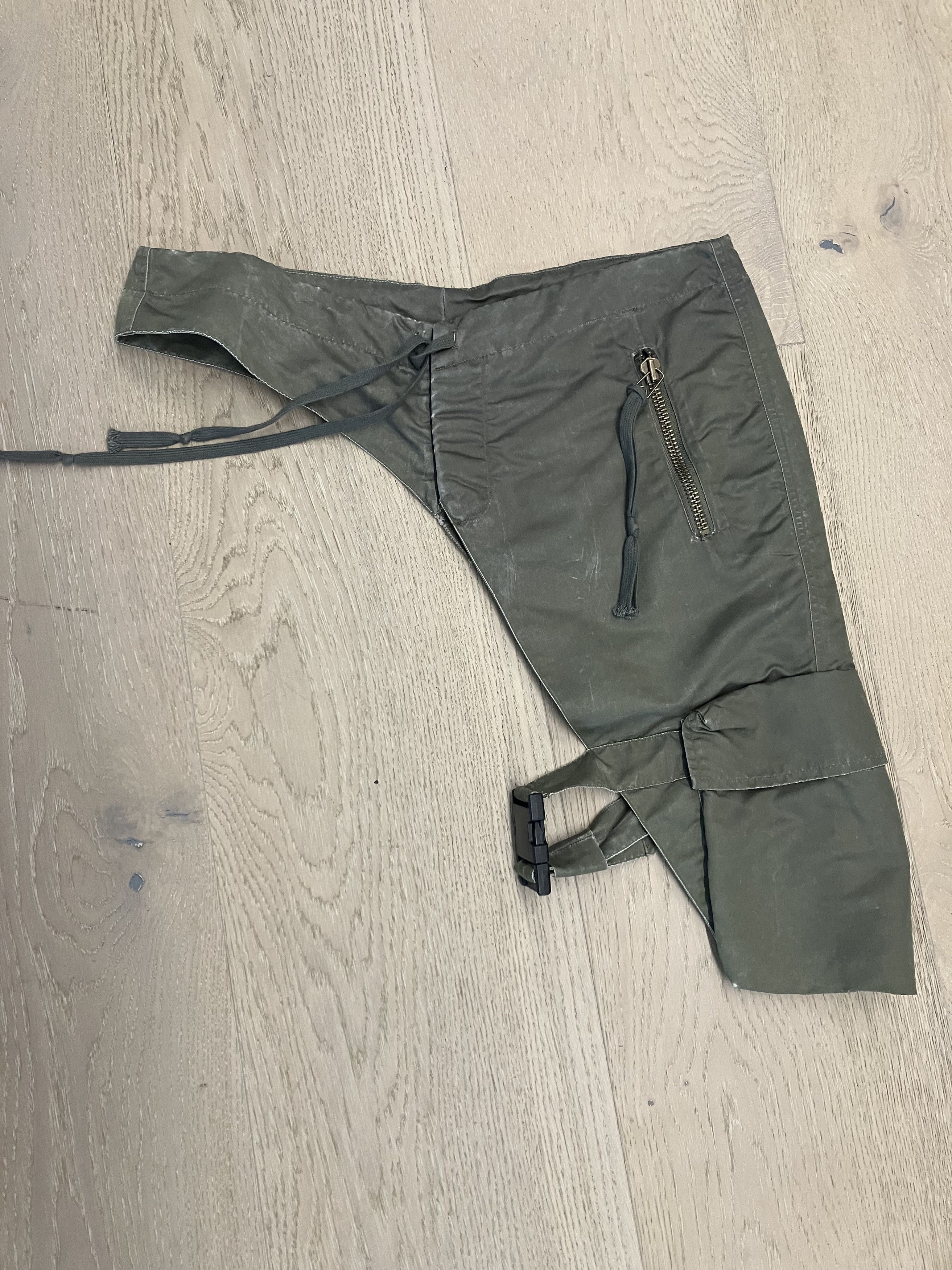 Greg Lauren $900 Greg Lauren Green Washed Satin Holster Bag Large Size 3 Size ONE SIZE - 2 Thumbnail