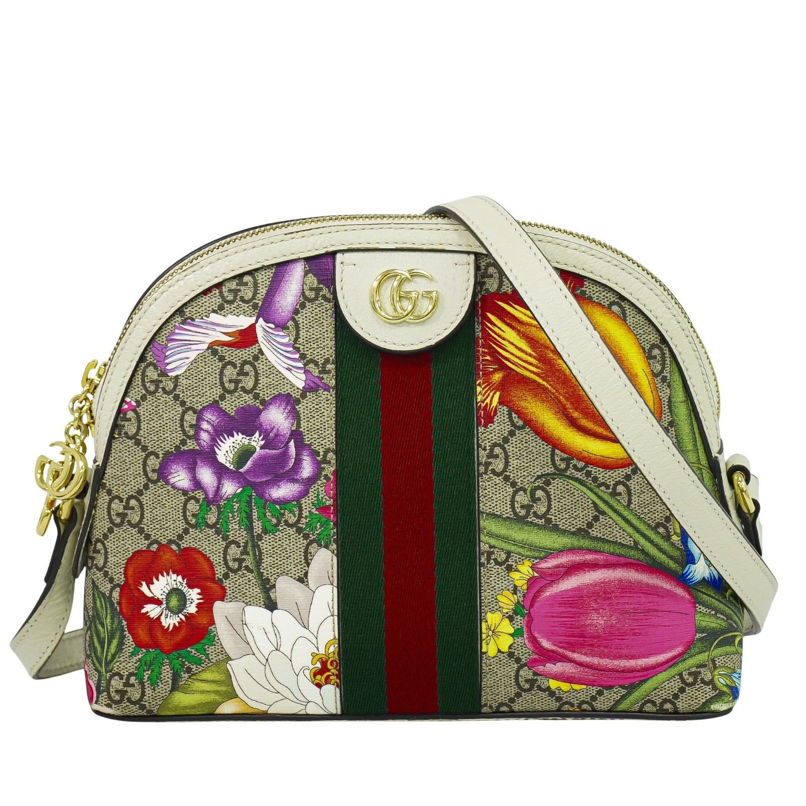 Gucci Gucci Ophidia Dome Shoulder Bag Flora GG Coated Canvas Size ONE SIZE - 1 Thumbnail
