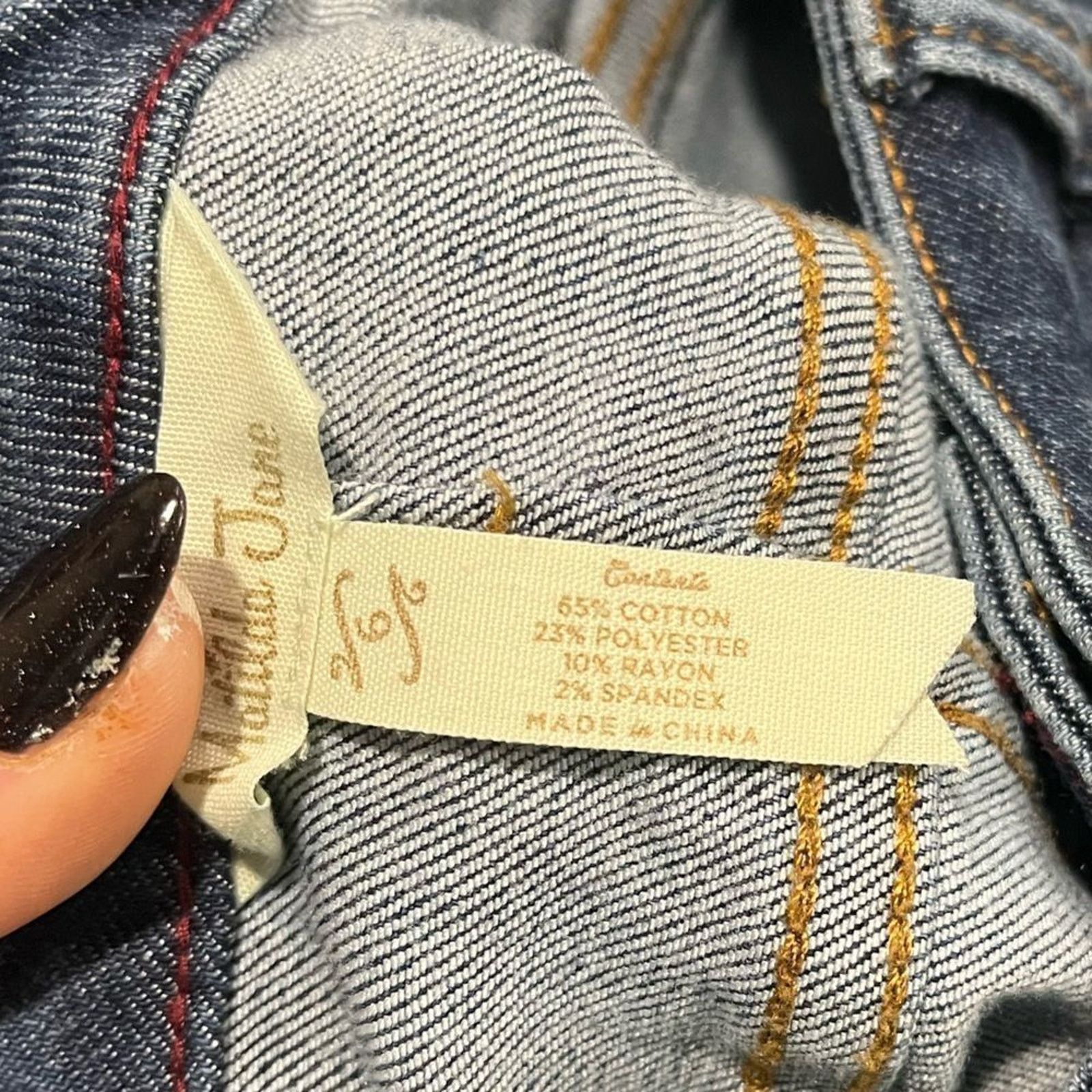 Vintage Matilda Jane Skinny Jeans Mid Rise Fading Whiskering Size 6 Size 28" / US 6 / IT 42 - 5 Thumbnail