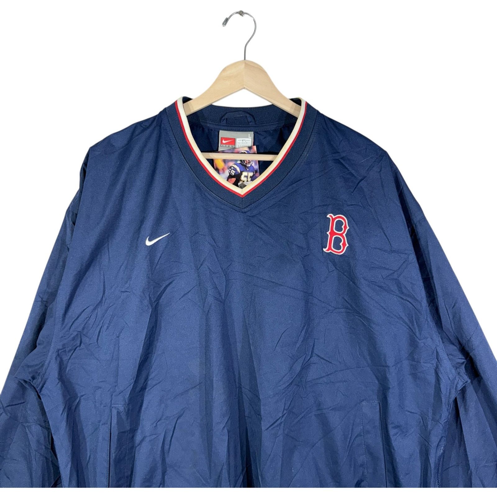 Nike Vintage Nike Boston Red Sox Logo Pullover MLB Windbreaker L Size US L / EU 52-54 / 3 - 2 Thumbnail