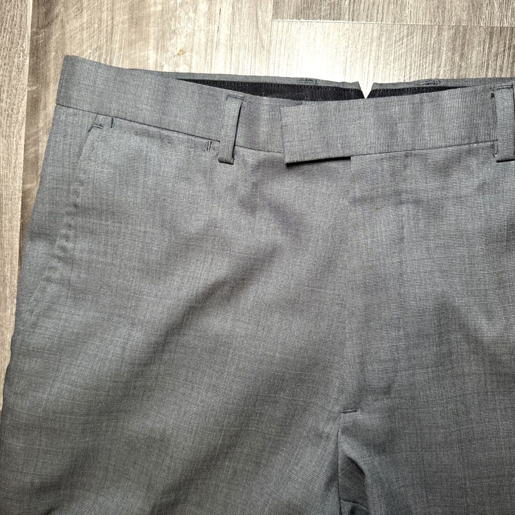 Banana Republic Banana Republic Dress Pants Italian Marzotta Wool Gray Dot Slim 32 Men Size US 32 / EU 48 - 6 Thumbnail