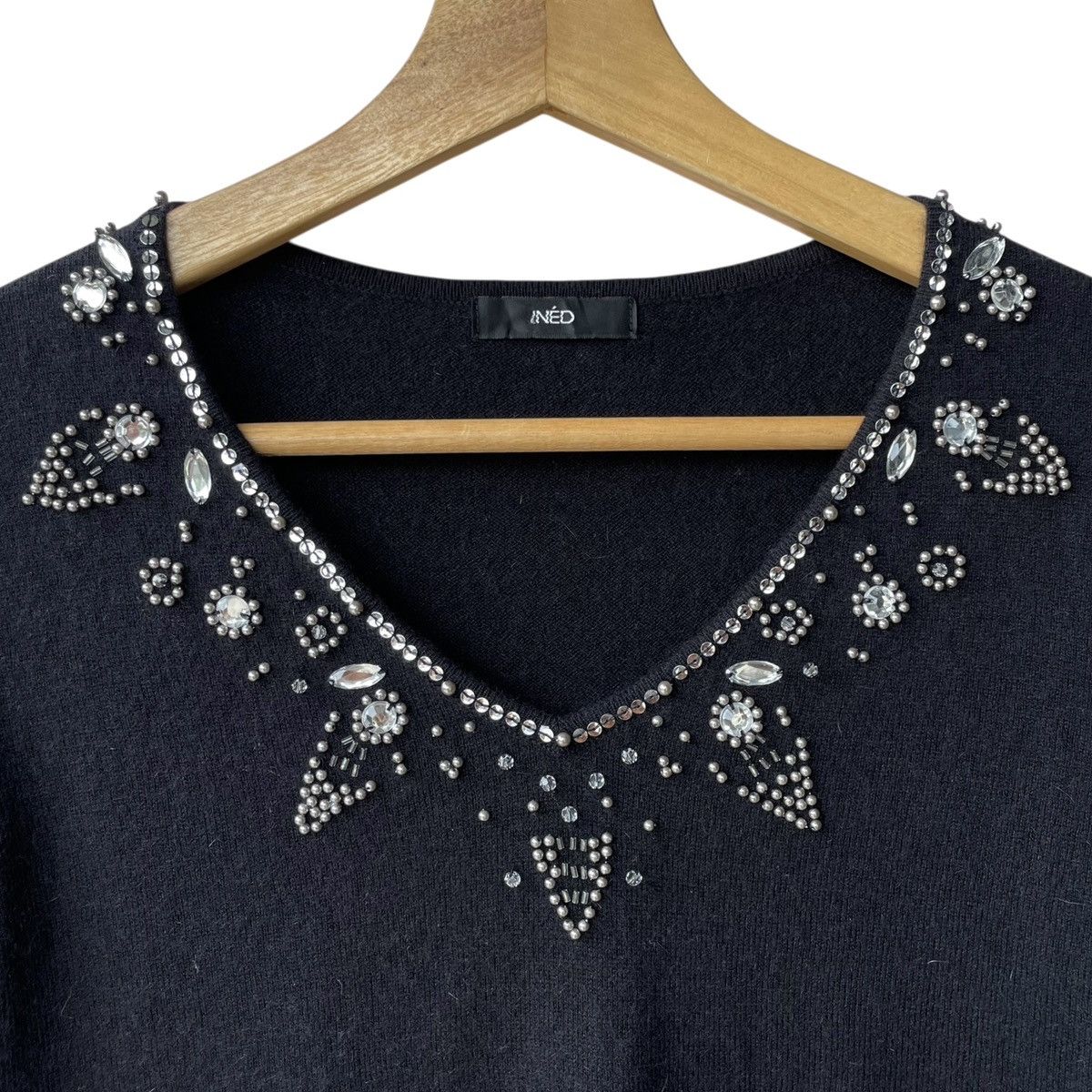 Japanese Brand Inéd Japan Yohji Yamamoto WMN Beads Top Size S / US 4 / IT 40 - 3 Thumbnail