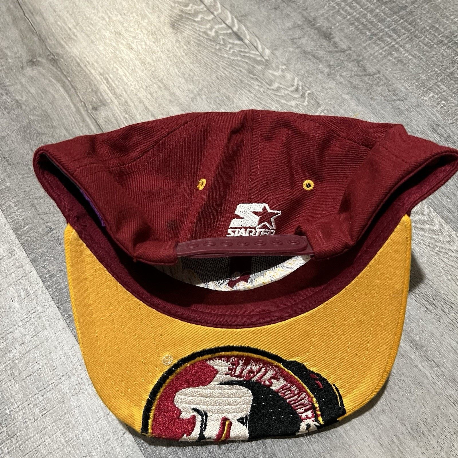 Starter VTG FSU Seminoles Script Starter Brim Logo RARE Snapback Hat Size ONE SIZE - 3 Thumbnail