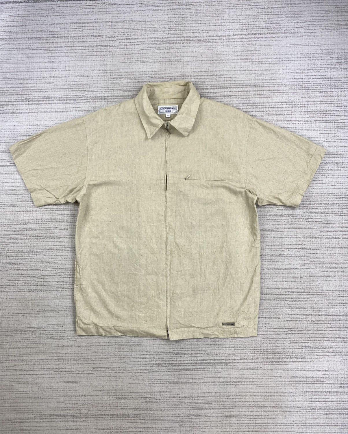 Japanese Brand × Kansai Yamamoto Vintage Kansai Yamamoto Homme Zipper Shirt Jacket Size US M / EU 48-50 / 2 - 1 Thumbnail