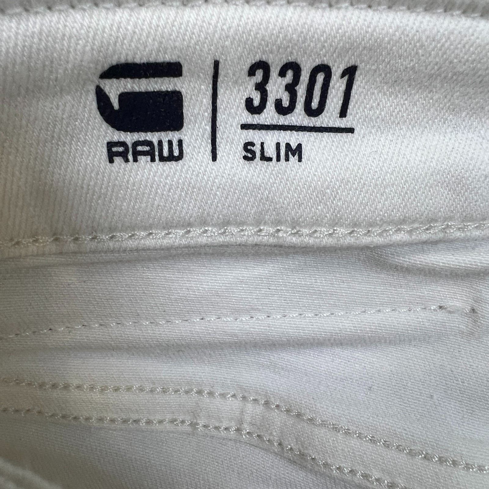 G-Star G Star Raw Jeans 3301 Slim Denim Shorts Taper Fit Pants Size US 31 - 6 Thumbnail