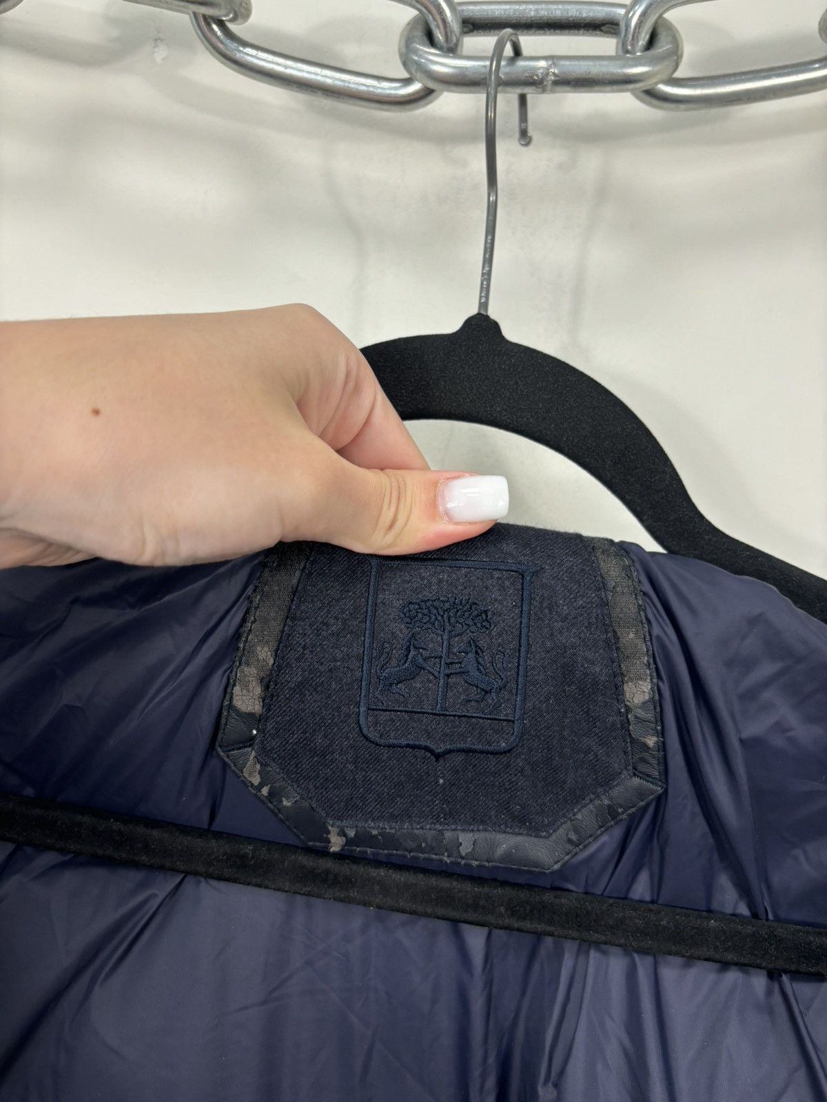 Corneliani Corneliani ID Men’s Navy Dual Closure Zip Snap Padded Jacket Size US M / EU 48-50 / 2 - 20 Thumbnail
