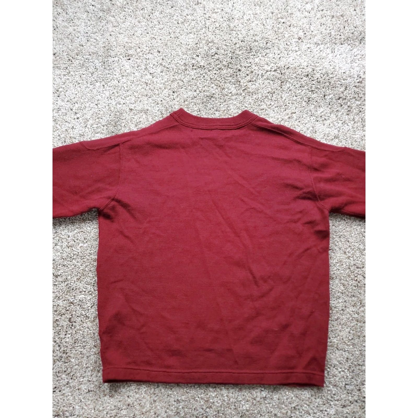 Polo Ralph Lauren VINTAGE Polo Ralph Lauren Sweater Shirt Mens Small Red Wool Knit 90s Polo Sport Embroidered Logo Classic Pullover Crew Neck Size US S / EU 44-46 / 1 - 7 Thumbnail