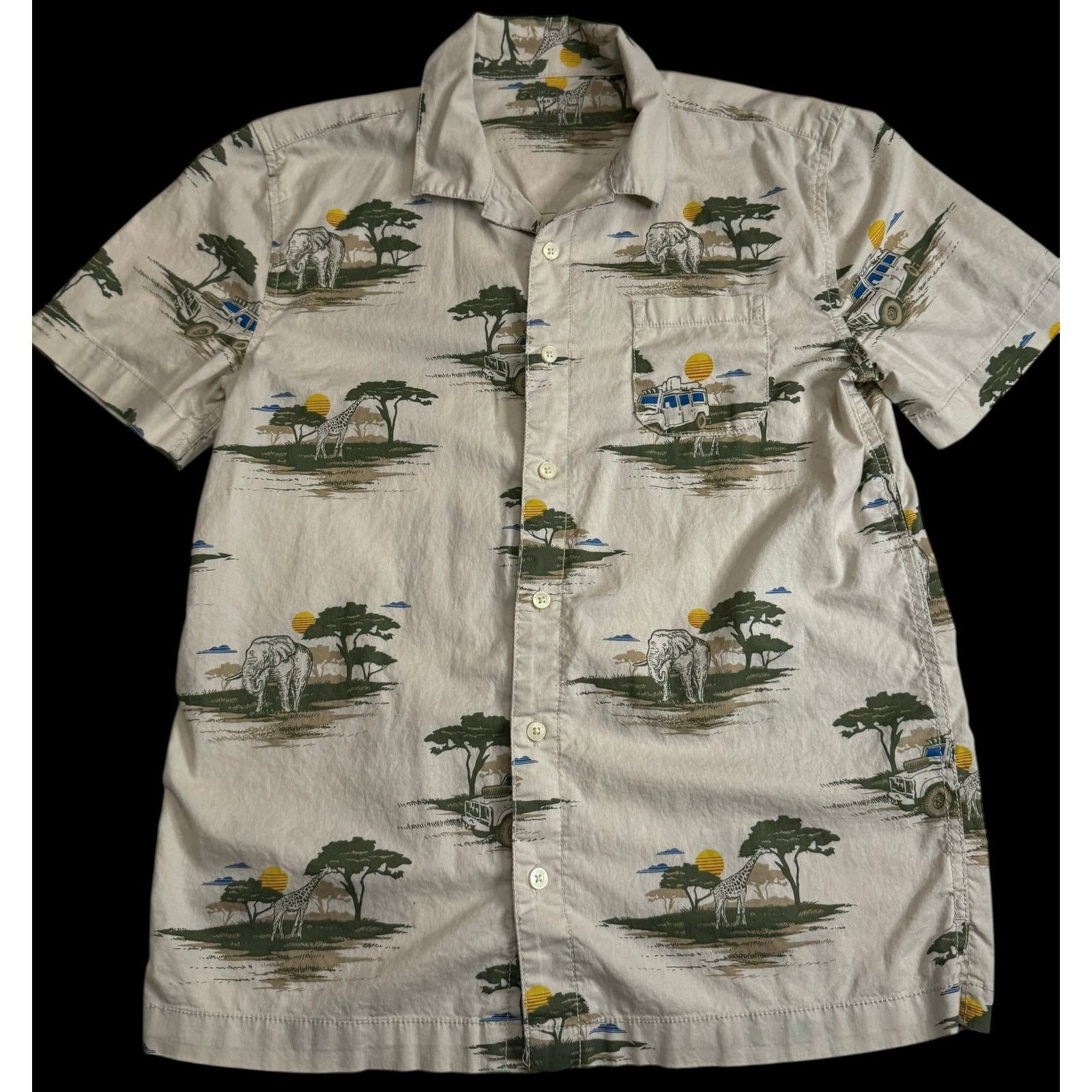 Arizona Jean Co. Safari Button Up Shirt XL Men’s Elephant Giraffe Arizona Size US XL / EU 56 / 4 - 8 Thumbnail