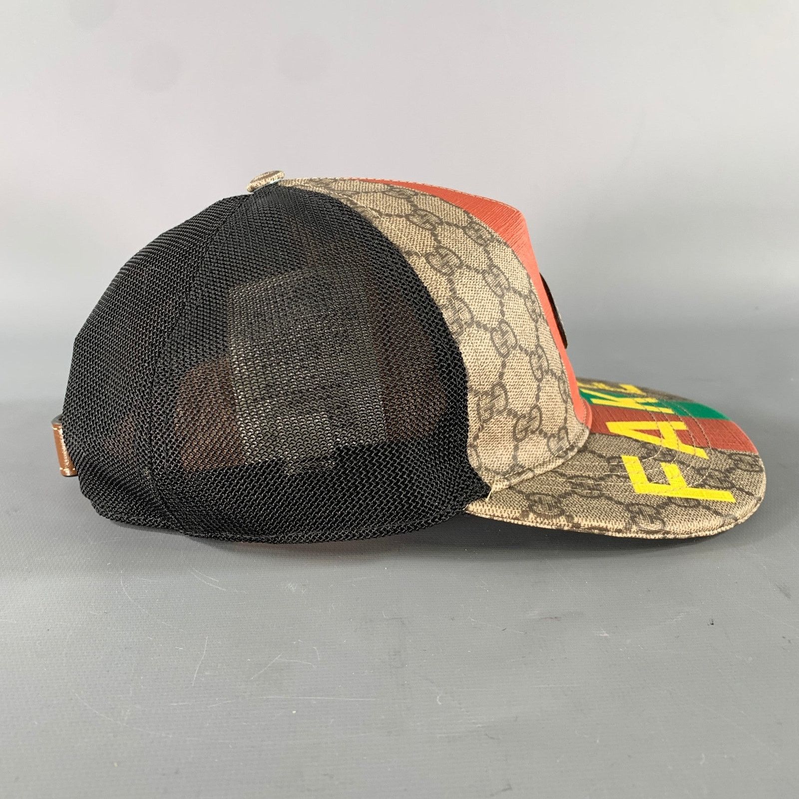 Gucci GUCCI Tan Black Monogram Polyester Blend Hats Size ONE SIZE - 3 Thumbnail