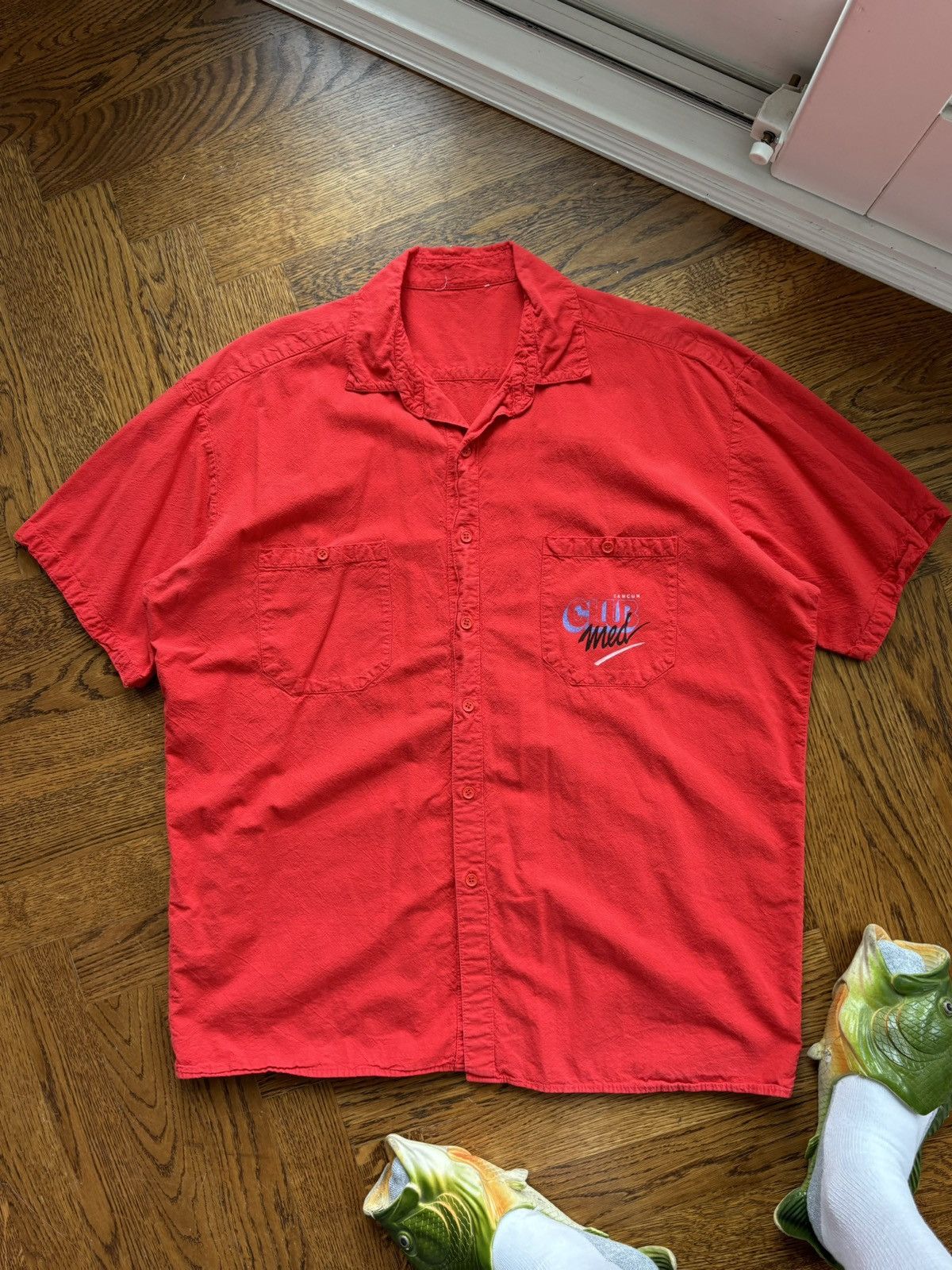 Other 1980s Vintage Shortsleeve Button Up Cancun Club Med Vacation Size US XL / EU 56 / 4 - 3 Thumbnail
