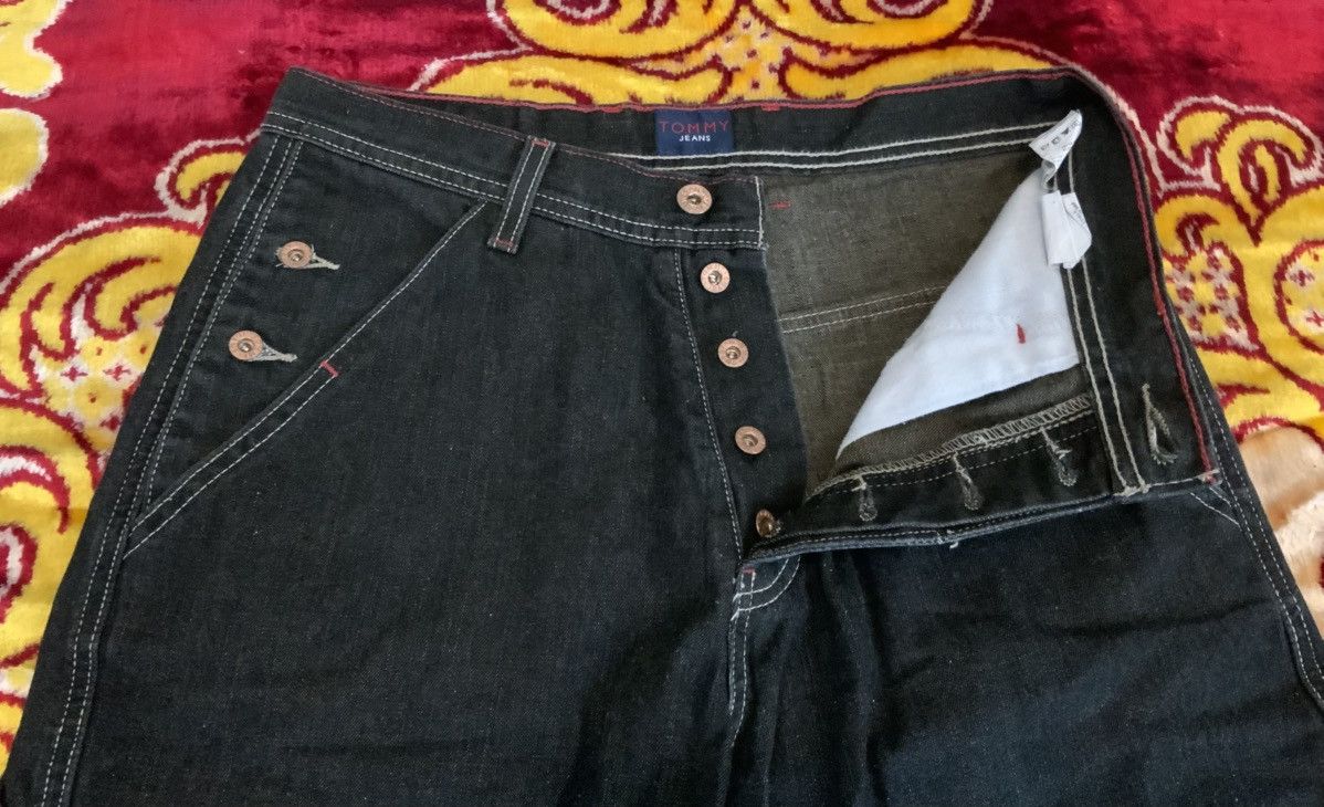 Tommy Jeans Vintage 90s Tommy Jeans Carpenter Black Jeans Sz 28x31 Size US 30 / EU 46 - 6 Thumbnail