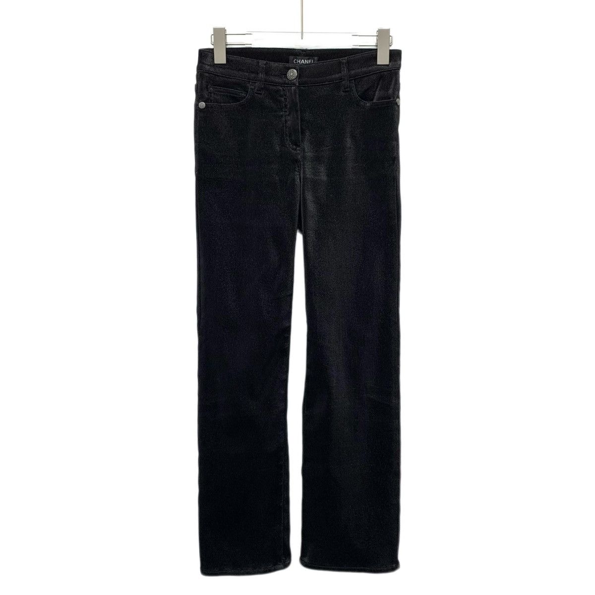 Chanel Chanel Black Vintage Washed Cotton Casual Denim Pants K26WX Size 25" / US 0 / IT 36 - 1 Thumbnail