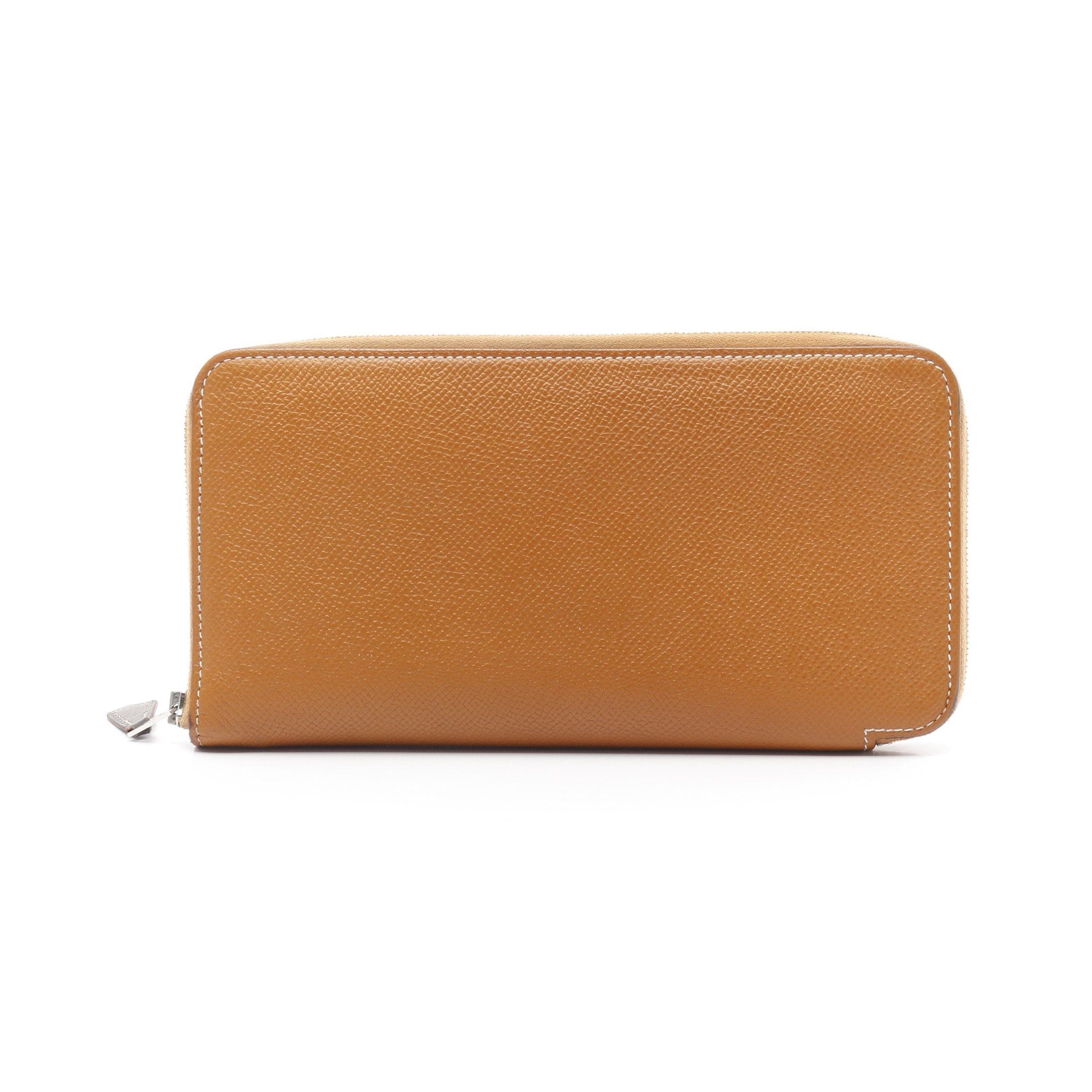 Hermes Hermes Azap Long Silk In Gold Round Zipper Wallet Veau Epsom Light Brown Silver Hardware X Stamp Size ONE SIZE - 1 Thumbnail