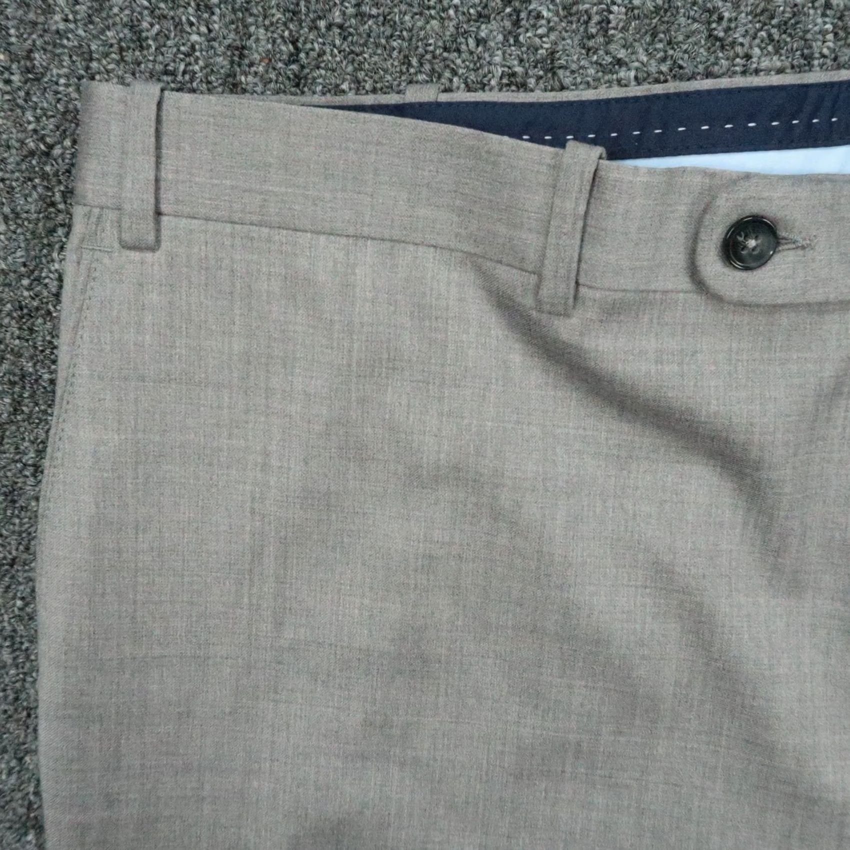 Peter Millar Peter Millar Wool Dress Pants Mens 40x31 Gray Flat Front Stretch Trousers Size US 40 / EU 56 - 3 Thumbnail