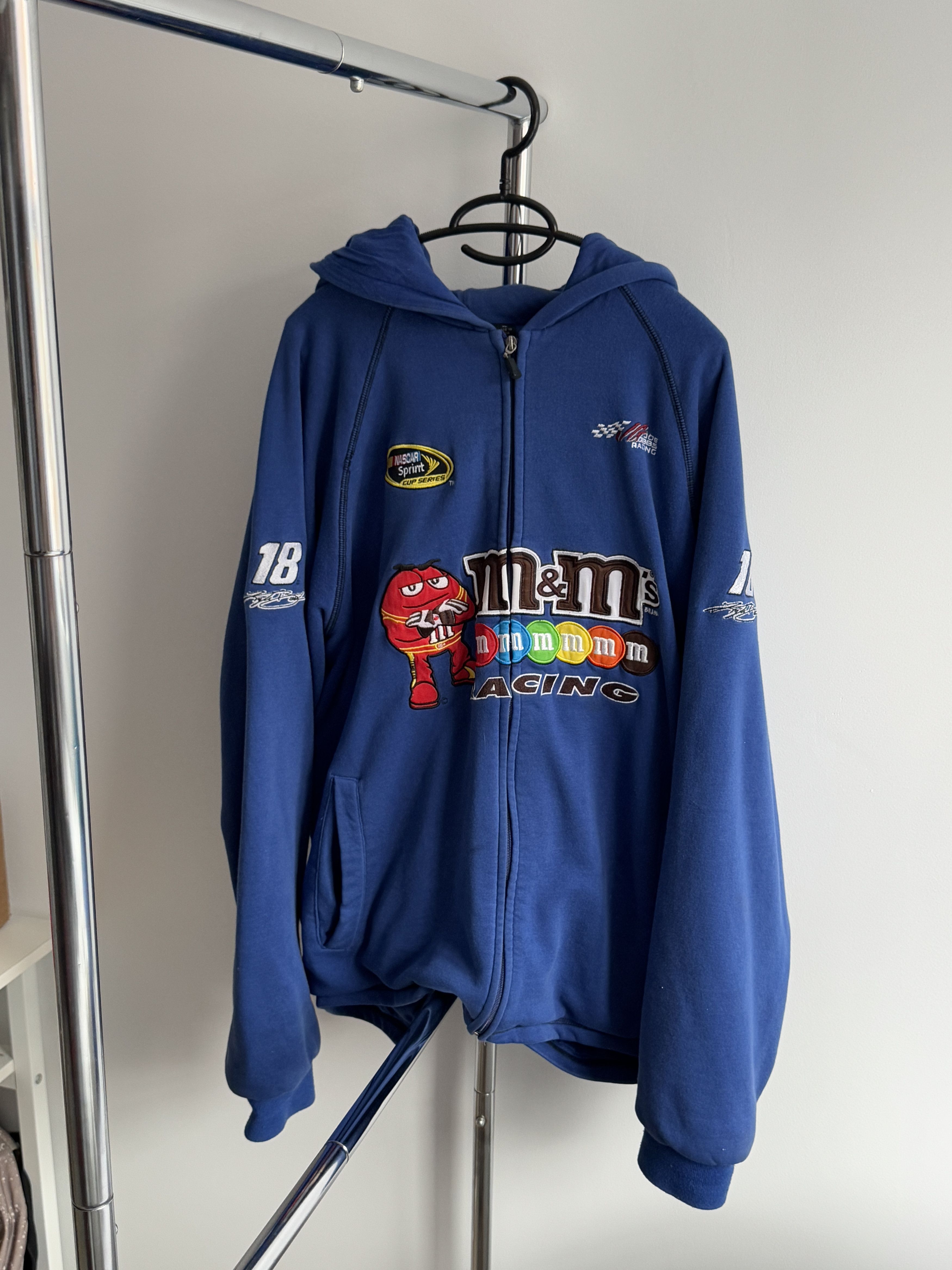 NASCAR M&M Candy NASCAR Blue zip-up hoodie Size US XL / EU 56 / 4 - 1 Thumbnail