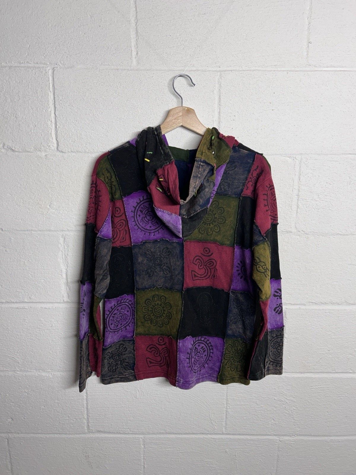 Vintage Hippie Patchwork Painted Boho Zip Up Hoodie Size S/M Women’s Size S / US 4 / IT 40 - 4 Thumbnail