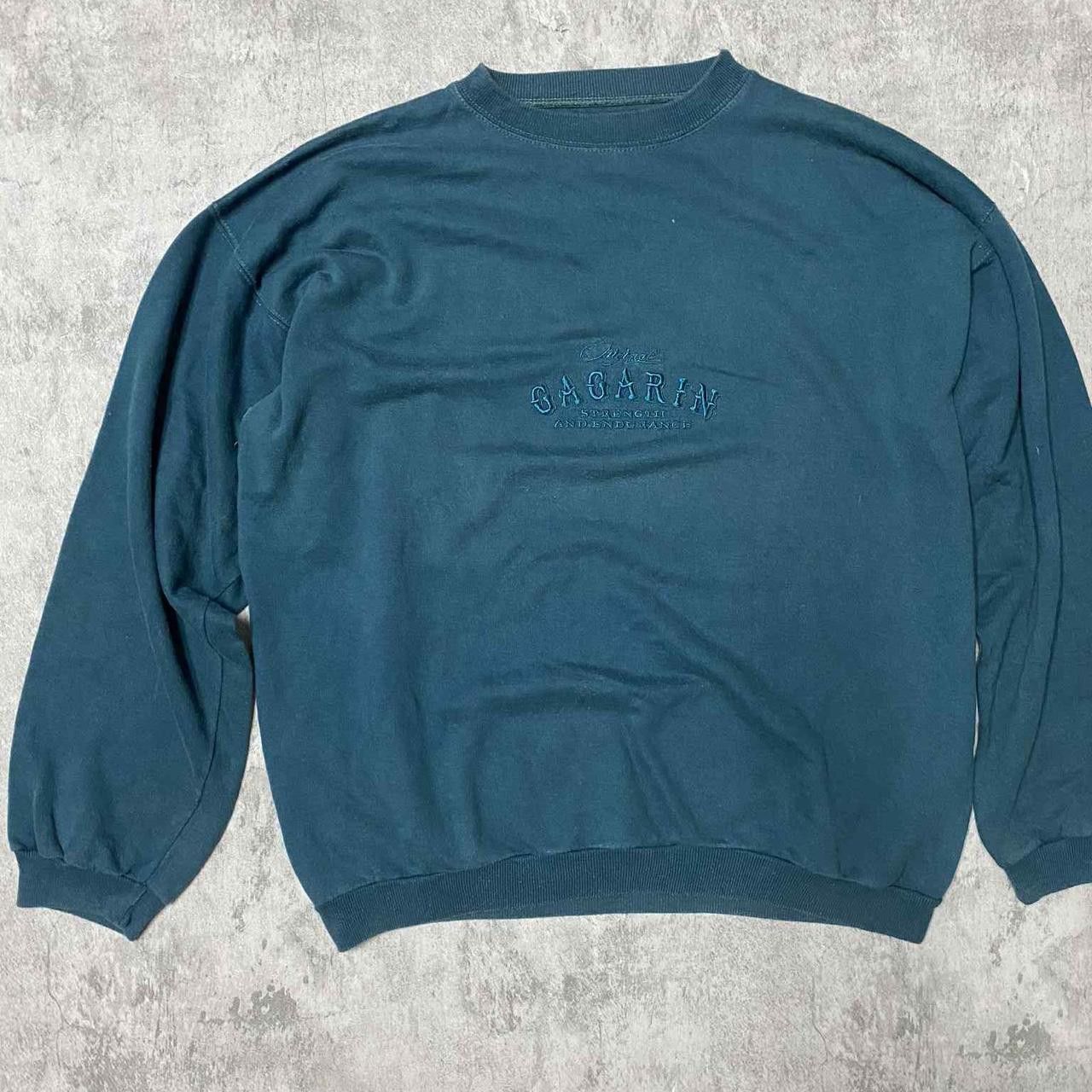Other Embroidered vintage 90s blue sweatshirt wear Size US XL / EU 56 / 4 - 1 Thumbnail
