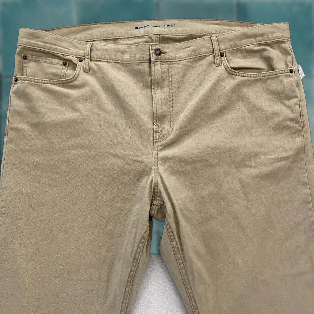Old Navy Old Navy Chino Pants Mens Big & Tall 48x30 Straight Khaki Beige Casual NWT Size US 32 / EU 48 - 1 Thumbnail