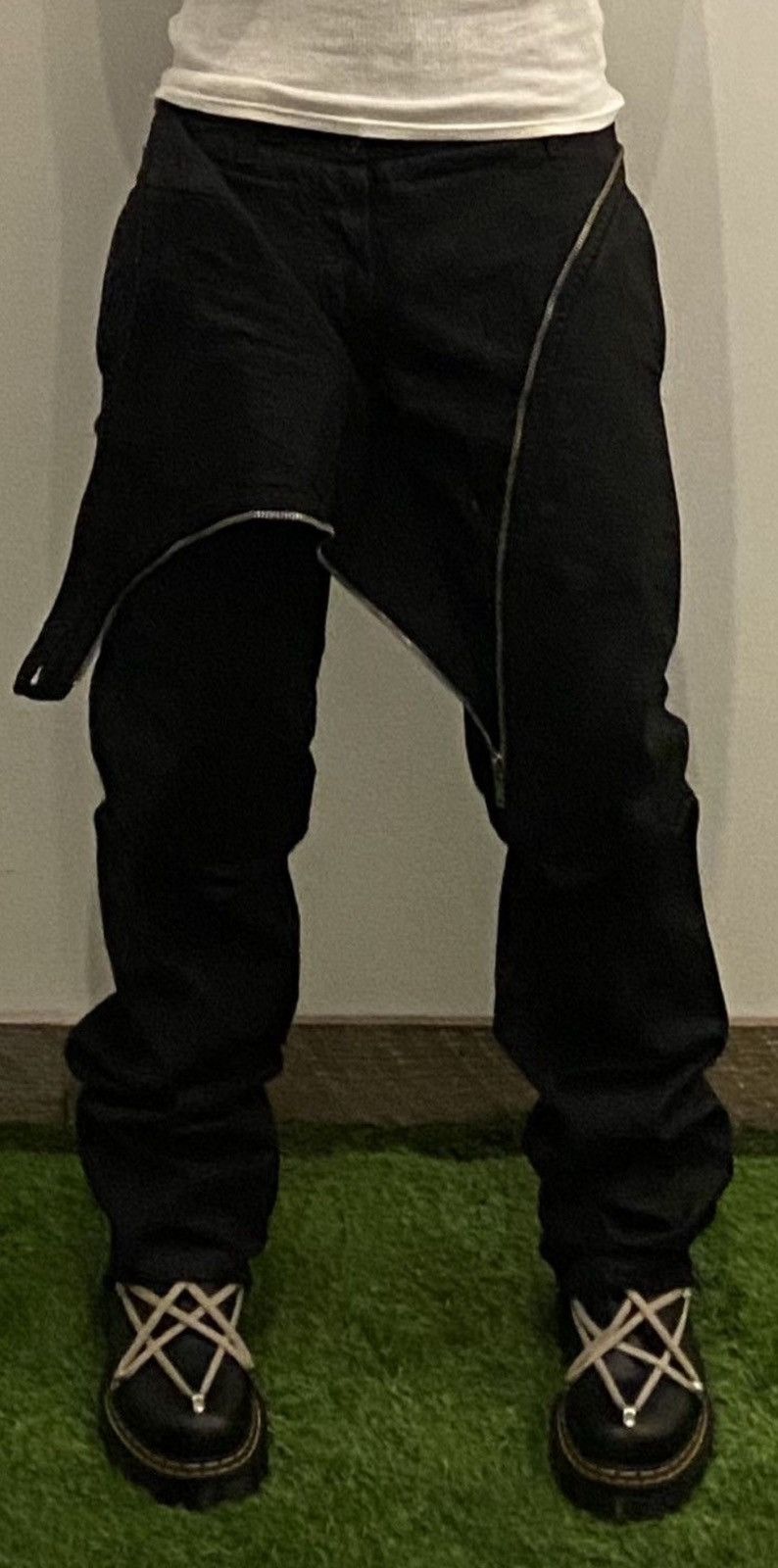 Rick Owens Rick Owens waxed corduroy double layer aircut denim Size US 34 / EU 50 - 7 Thumbnail