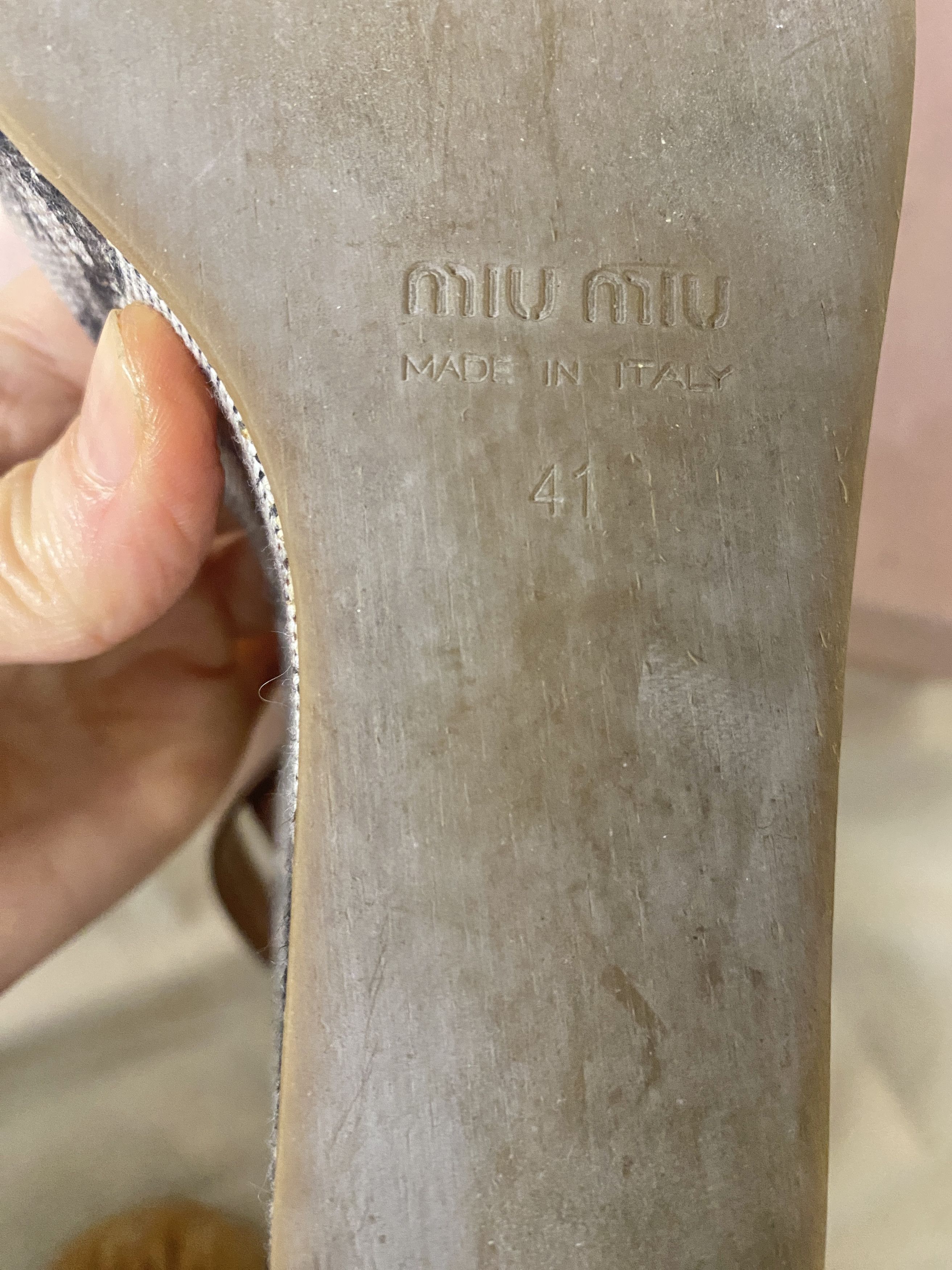Miu Miu Vintage 2000's Miu Miu Wedges with Leather Straps Size US 10 / IT 40 - 9 Thumbnail