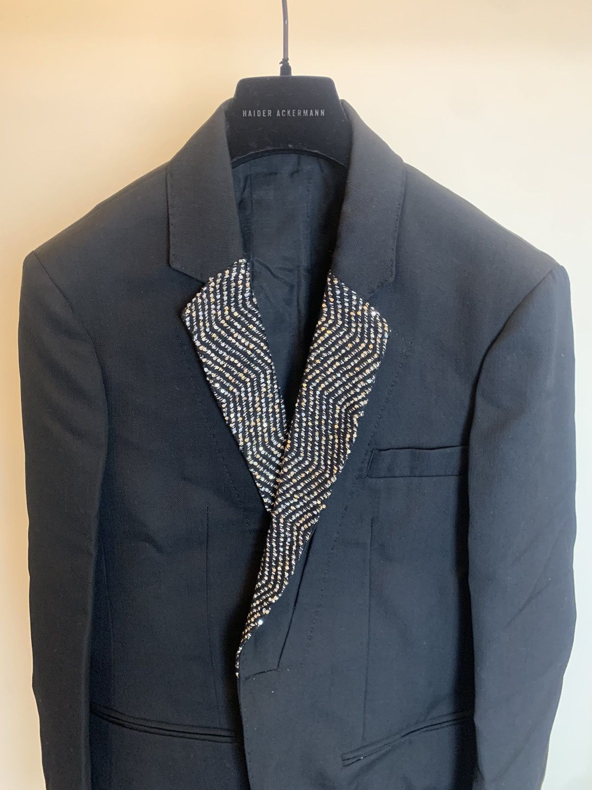 Haider Ackermann Haider Ackermann AW16 Black Sequin Lapel Blazer Size US S / EU 44-46 / 1 - 3 Thumbnail
