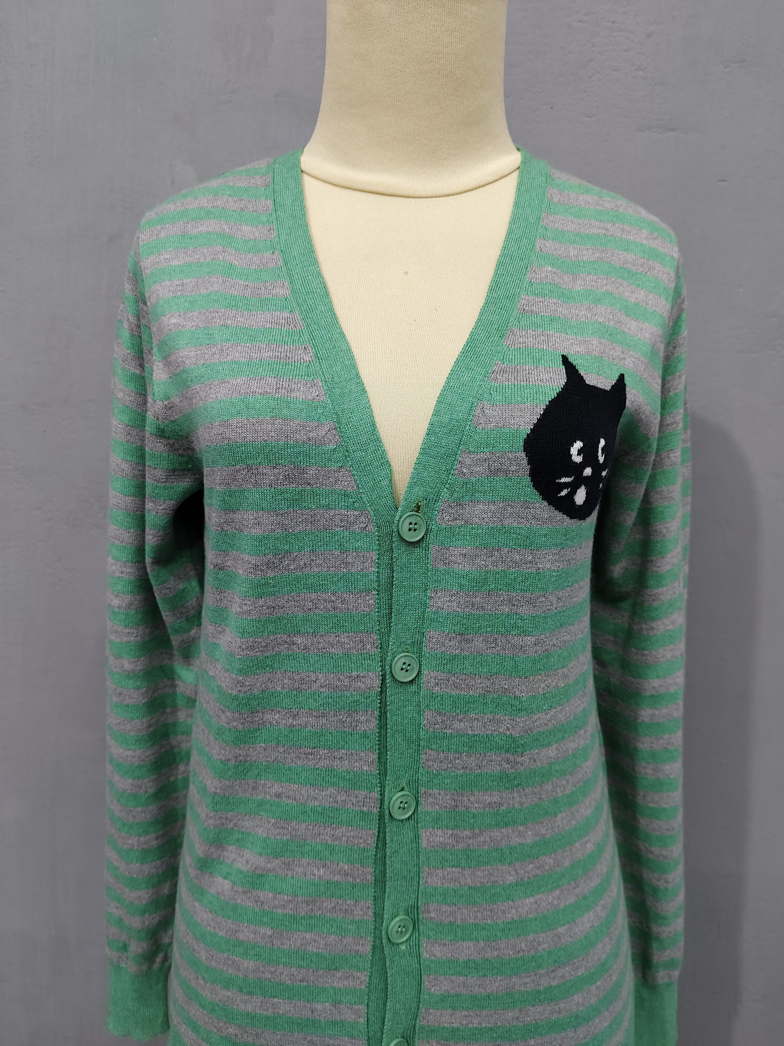 Ne-Net 🇯🇵 Ne-Net 🇯🇵 by Issey Co Stripe Knitted Cardigan Size M / US 6-8 / IT 42-44 - 2 Thumbnail